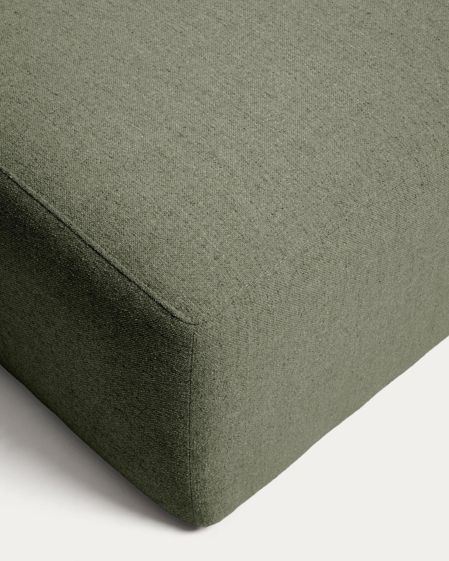 Pouf-Randmodul Blok in grüner Chenille, 60 x 104 cm, FSC Mix Credit in Grün präsentiert im Onlineshop von KAQTU Design AG. Pouf ist von Kave Home