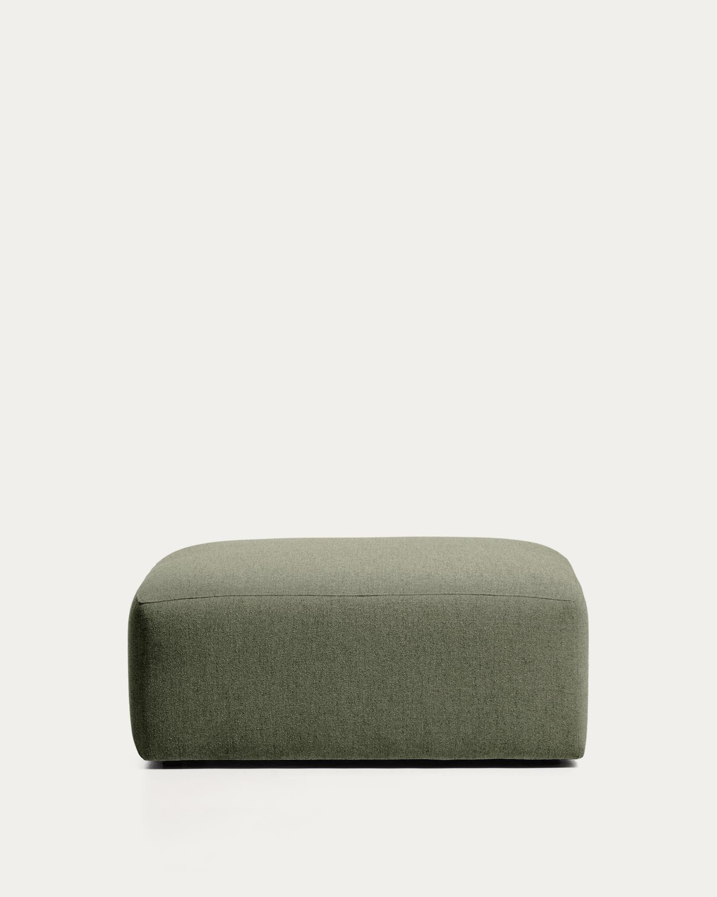 Pouf-Randmodul Blok in grüner Chenille, 90 x 104 cm, FSC Mix Credit in Grün präsentiert im Onlineshop von KAQTU Design AG. Pouf ist von Kave Home