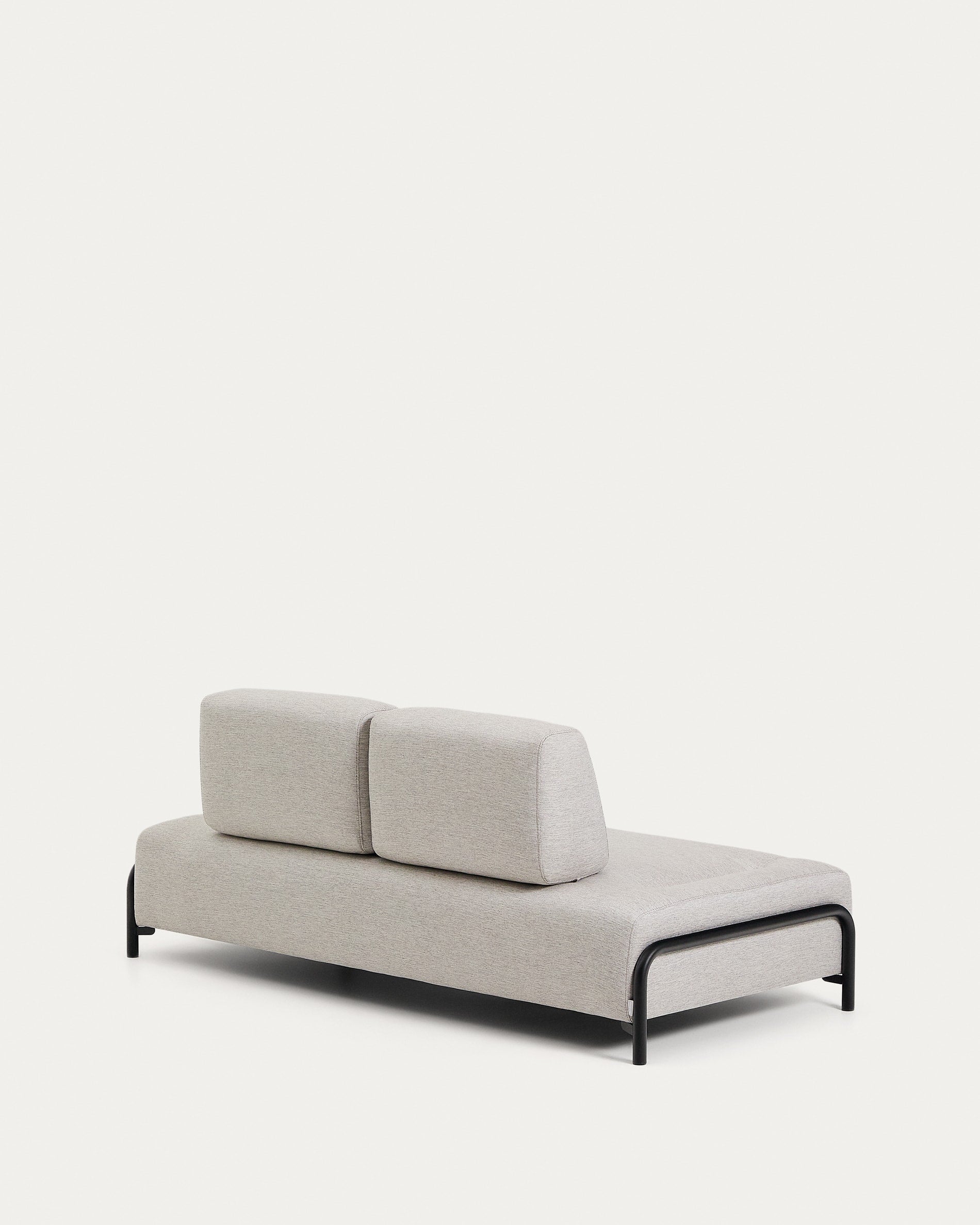 Entdecken Sie das stilvolle 2-Sitzer-Modul Compo in Graubeige mit robustem Metallgestell – ideal für modernes Wohnen und nachhaltigen Komfort.