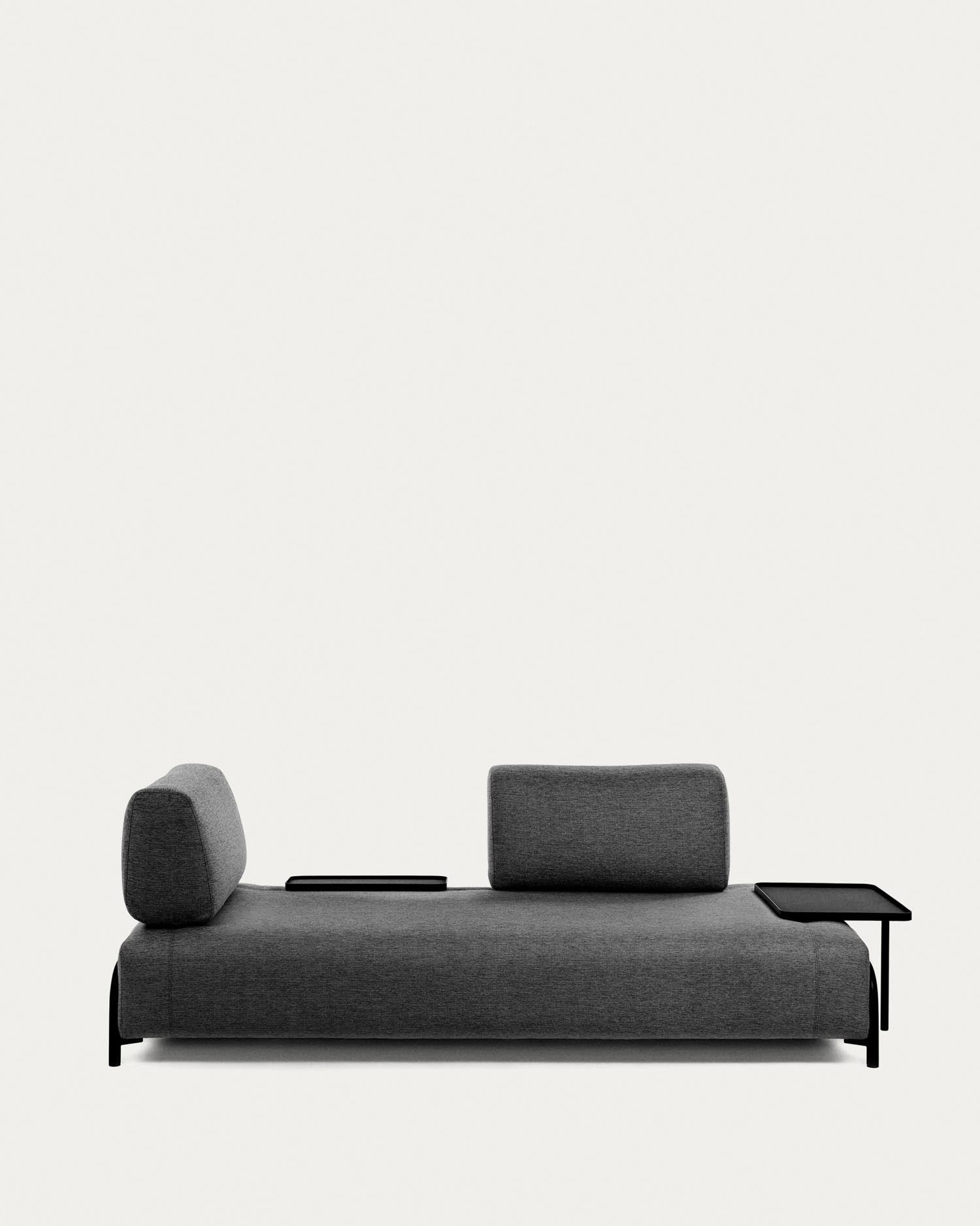 Elegantes, dunkelgraues 3-Sitzer Sofa von Kave Home: Komfort, modernes Design und flexible Anpassung für Ihr Wohnzimmer.