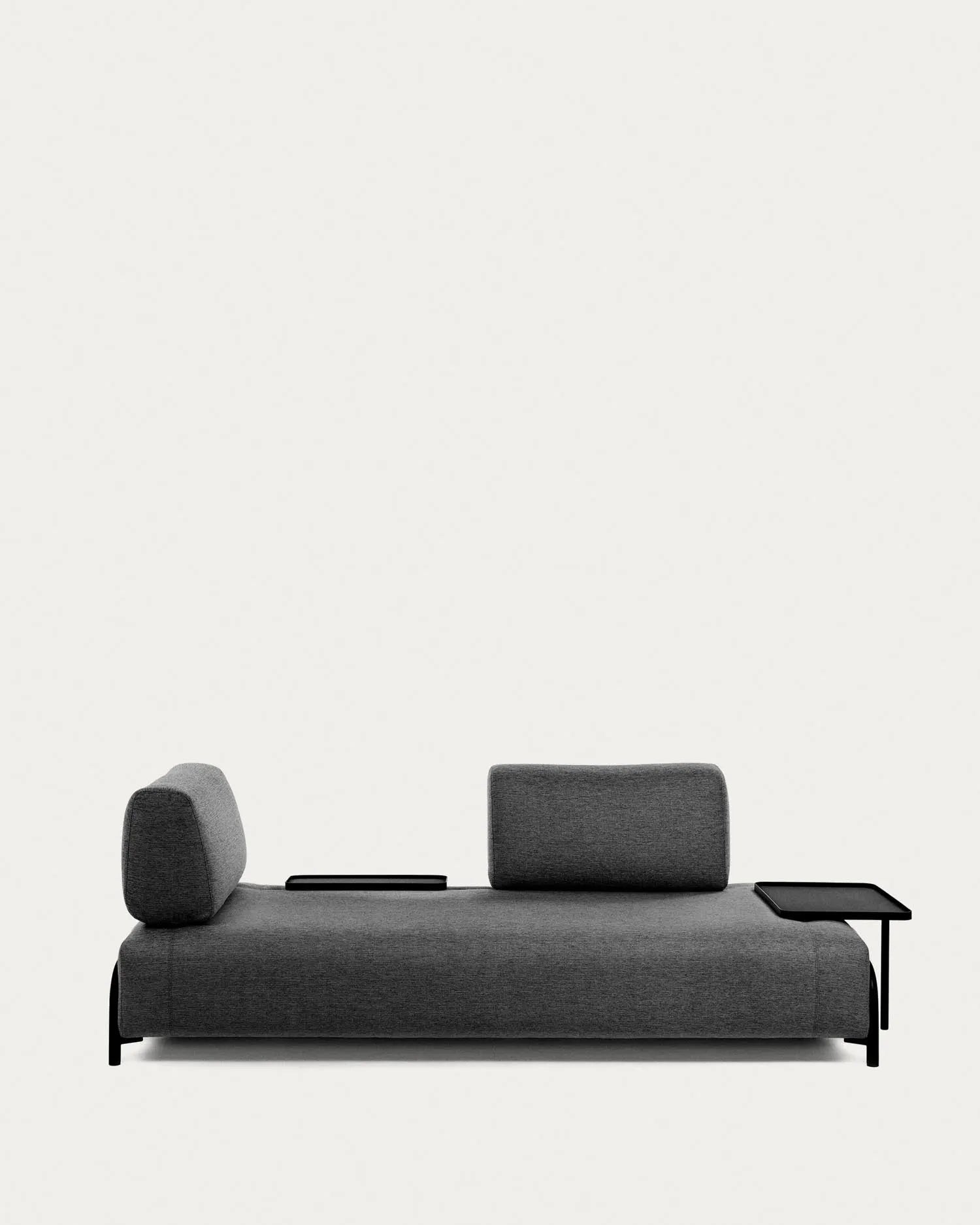 Das Compo 3-Sitzer Modul von Kave Home in Dunkelgrau bietet stilvolles Design und Komfort auf 232 cm für Ihr Wohnzimmer.