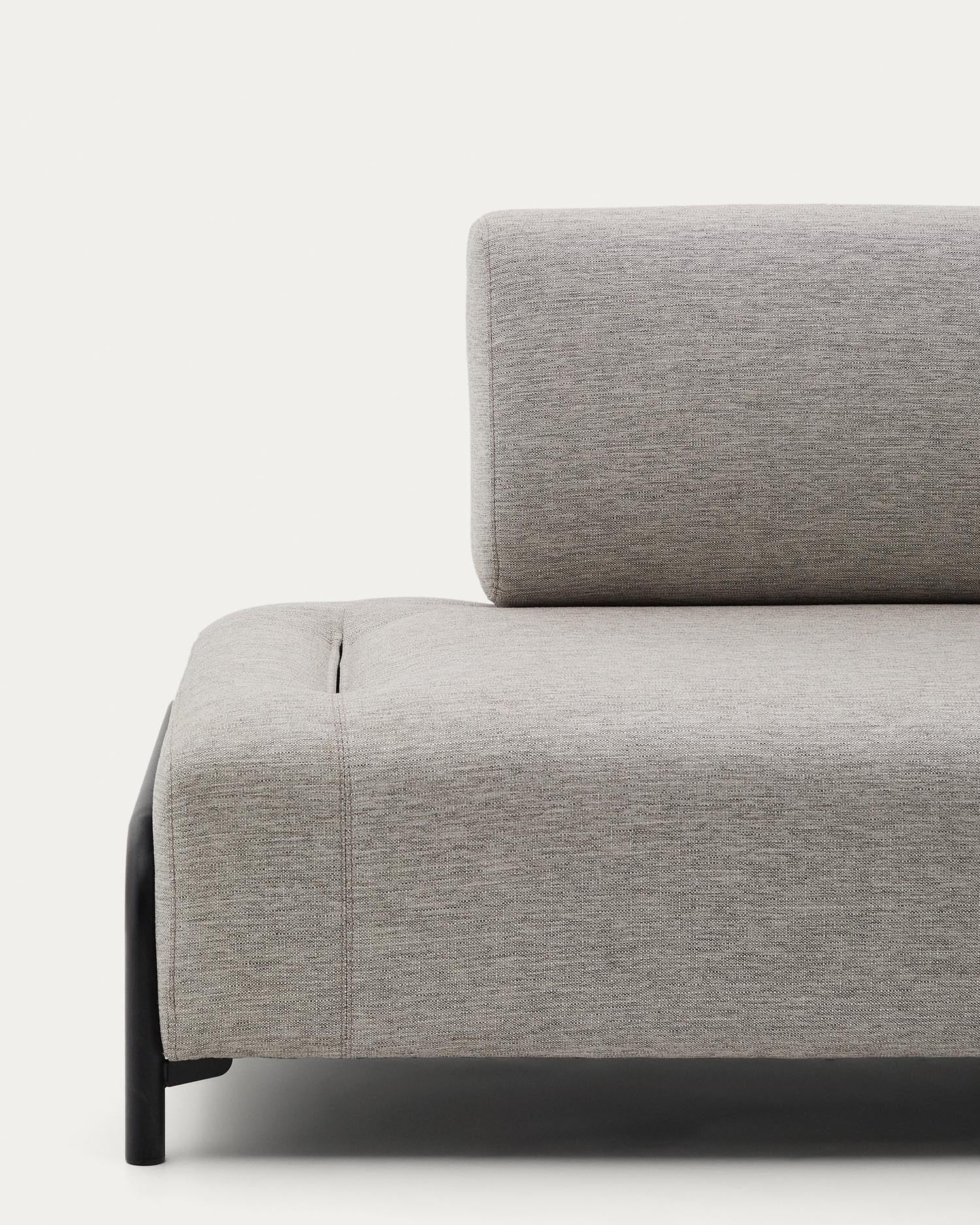 Elegantes 3-Sitzer Modulsofa von Kave Home in Beige-Grau, 232 cm, perfekt für moderne und anpassbare Wohnräume.