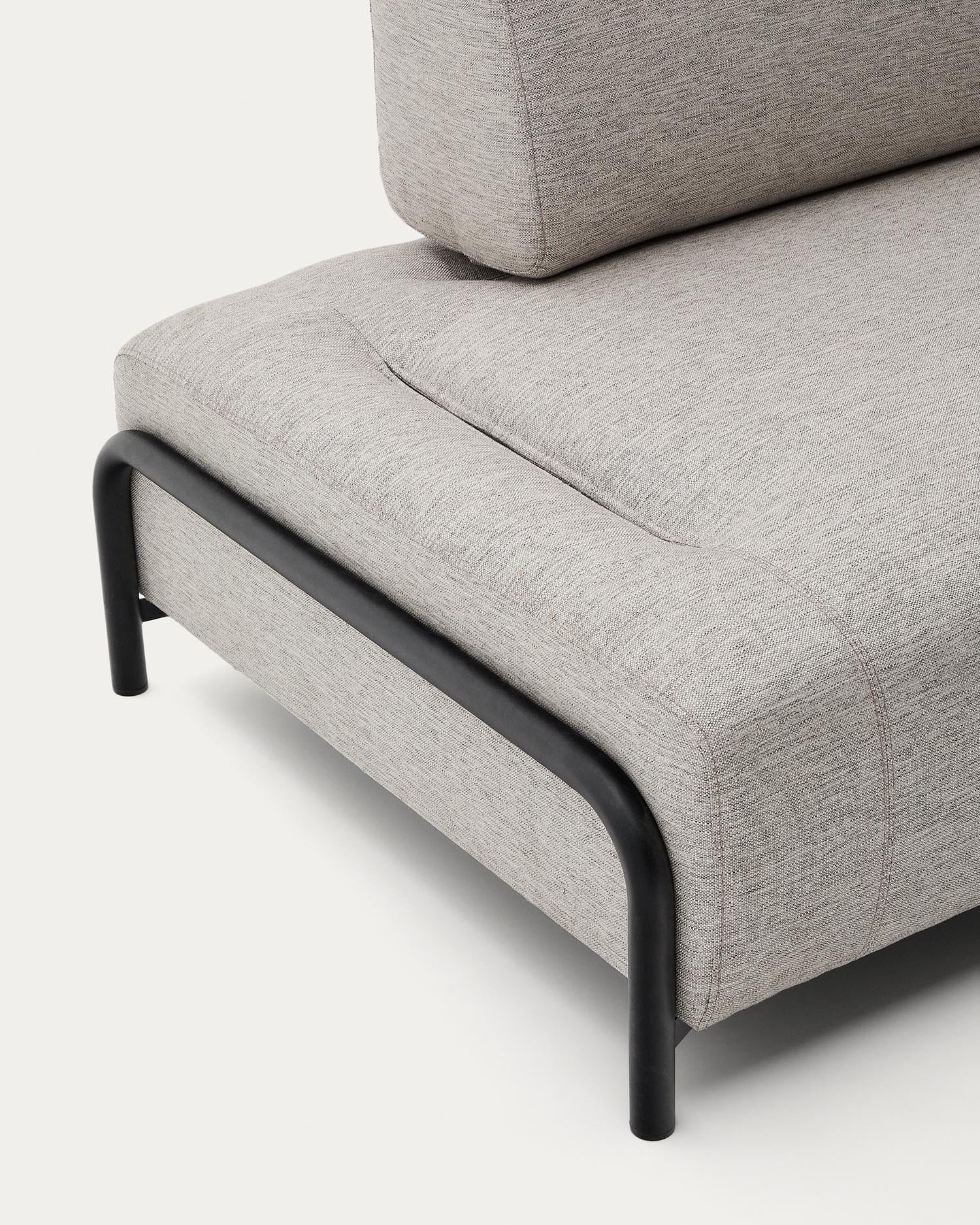 Elegantes 3-Sitzer Modulsofa von Kave Home in Beige-Grau, 232 cm, perfekt für moderne Wohnräume und individuelle Einrichtung.