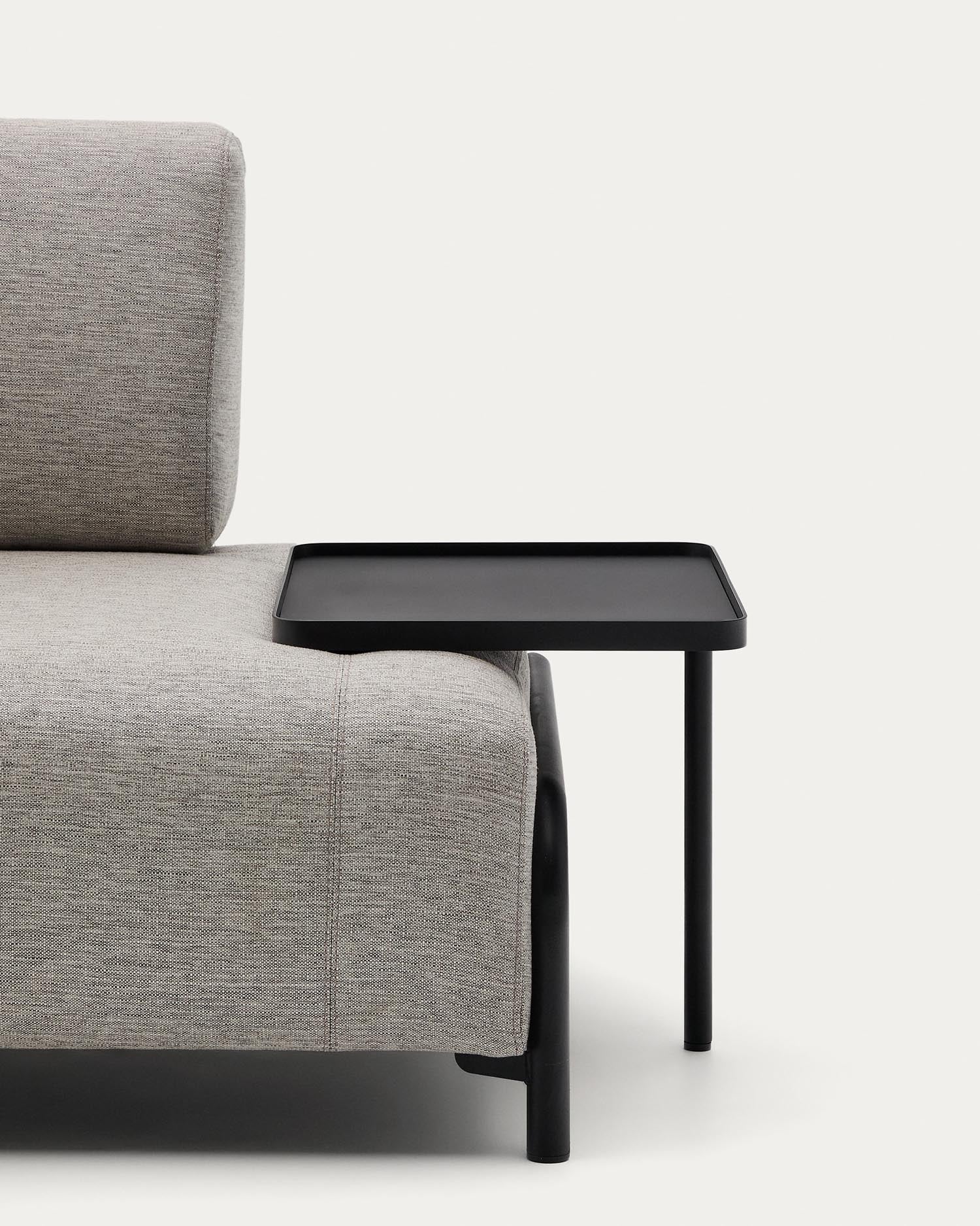 Elegantes 3-Sitzer Sofa in Beige-Grau, 252 cm, von Kave Home, mit praktischem Tablett für modernen Stil und Komfort.