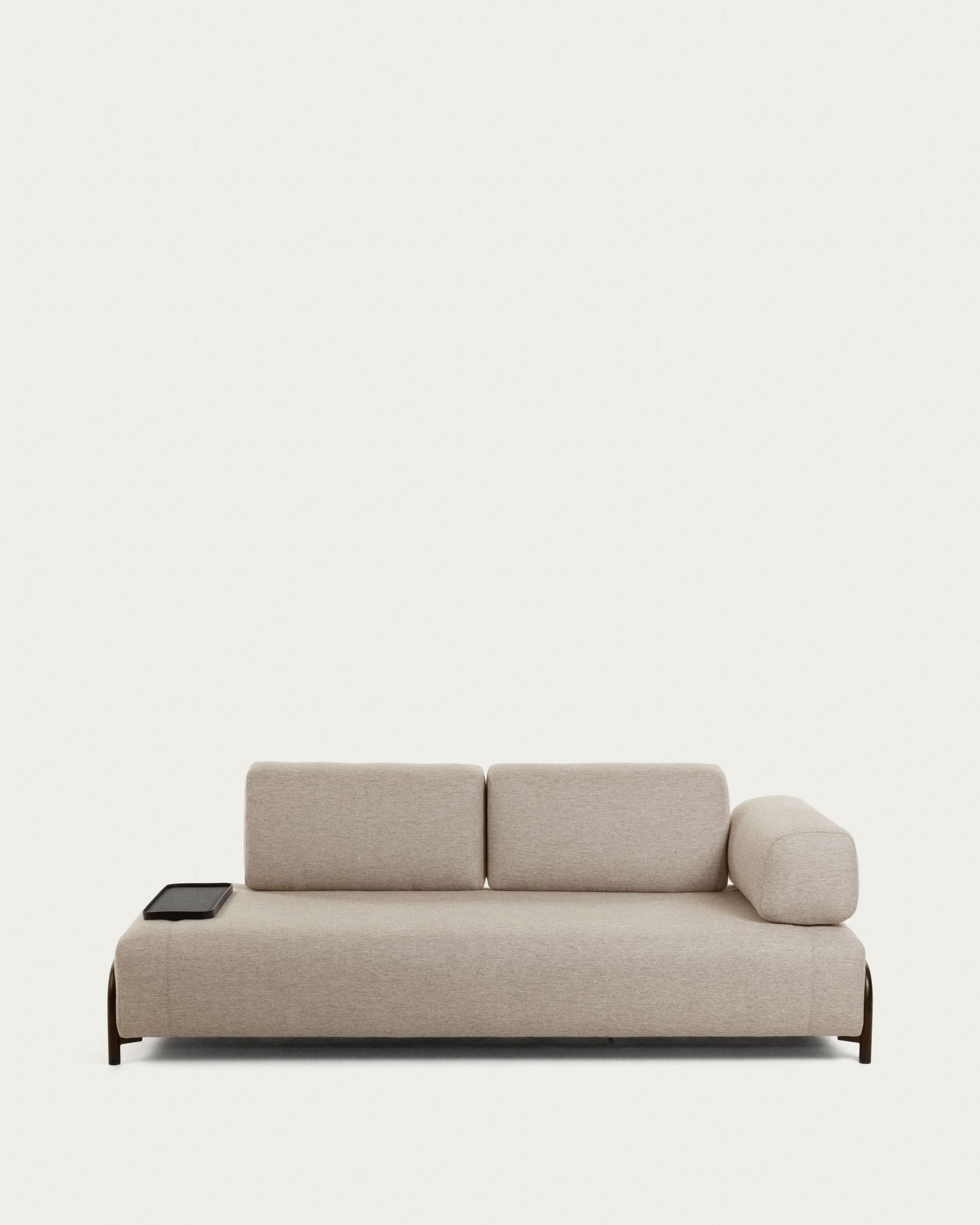 Elegantes 3-Sitzer Sofa in Beige-Grau, 232 cm breit, bietet Komfort und Stil für Ihr Wohnzimmer. Pflegeleicht und vielseitig kombinierbar.