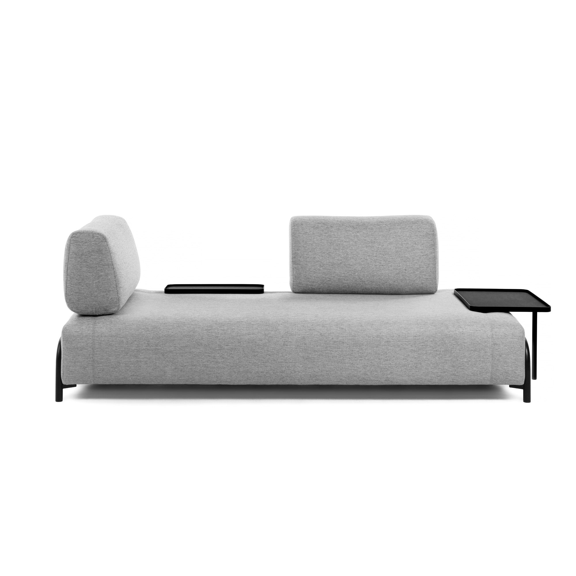 Elegantes hellgraues 3-Sitzer Sofa von Kave Home, 232 cm breit, ideal für modernes Wohnen, komfortabel und stilvoll.