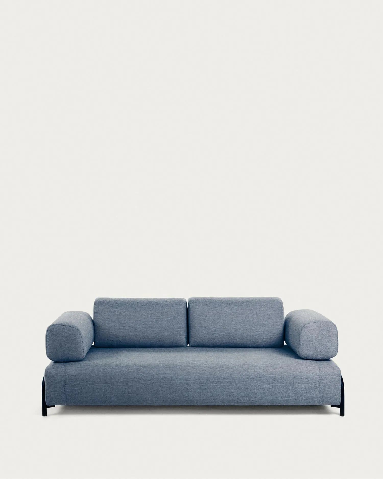 Elegantes, blaues Compo 3-Sitzer Sofa von Kave Home: Komfort, zeitloses Design, hochwertiger Stoff, 232 cm breit.