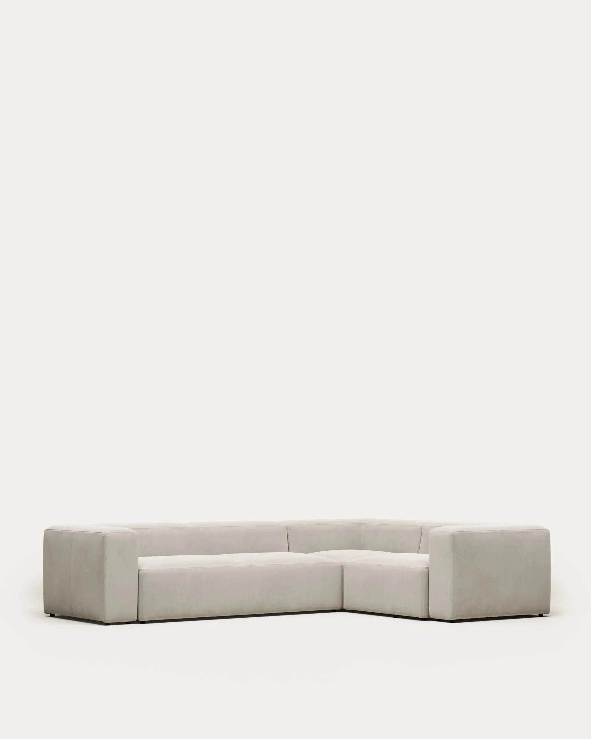 Modernes Ecksofa Blok in Beige, 4-Sitzer, Maße 320x230 cm, stilvoll und bequem, ideal für Ihr Wohnzimmer.