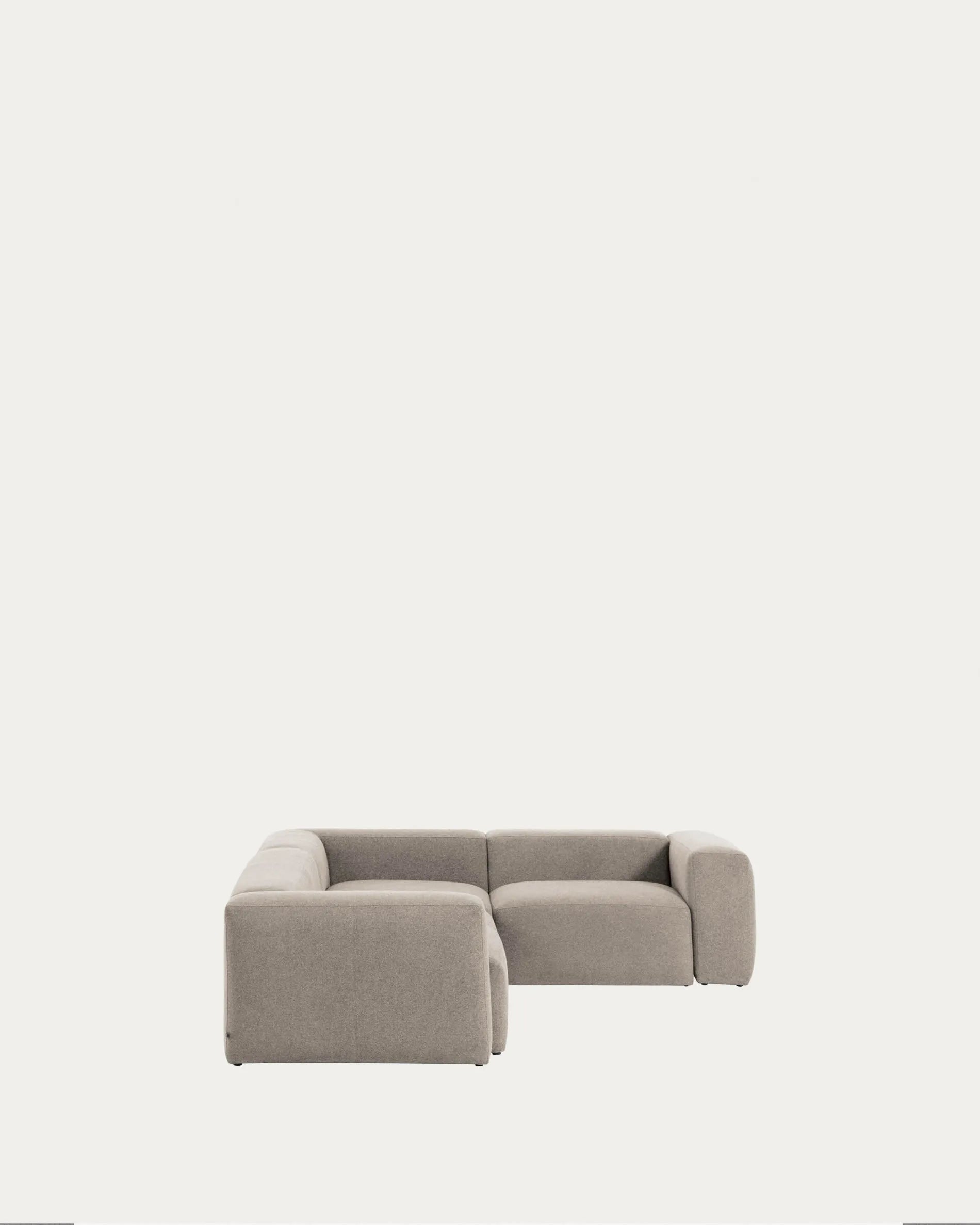 Modernes 4-Sitzer-Ecksofa Blok in Beige, Maße 320x230 cm, stilvoll, bequem und ideal für Ihr Wohnzimmer.