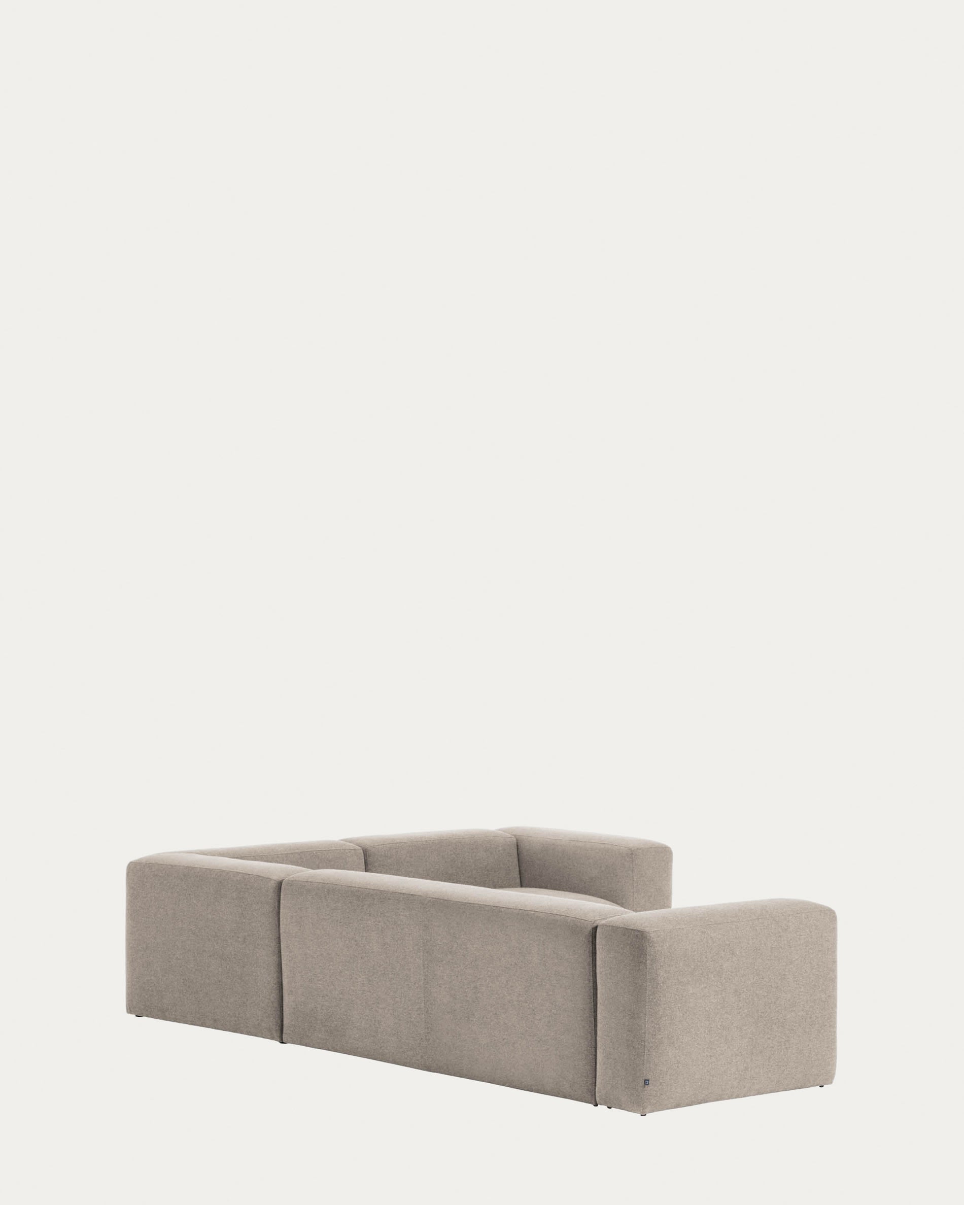 Elegantes, beiges Ecksofa von Kave Home: Komfort und Stil für Ihr Wohnzimmer, flexibel anpassbar, 320 x 230 cm.