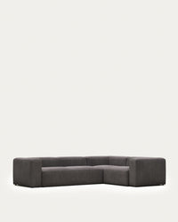 <tc>Blok</tc> Divano angolare a 4 posti in grigio 320 x 230 cm/230 x 320 cm FR