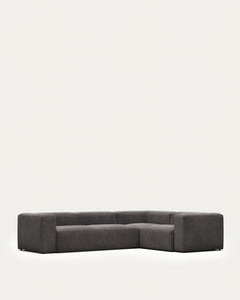 <tc>Blok</tc> Divano angolare a 4 posti in grigio 320 x 230 cm/230 x 320 cm FR