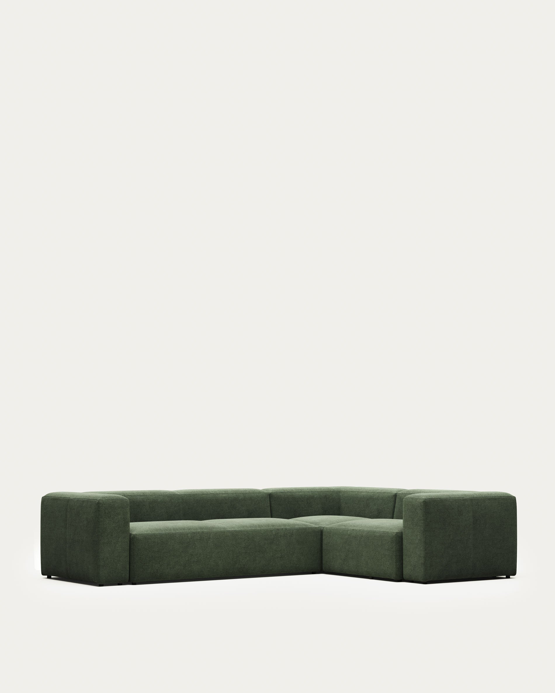 Blok 4-Sitzer Ecksofa in Grün 320 x 230 cm / 230 x 320 cm FR in Grün präsentiert im Onlineshop von KAQTU Design AG. Ecksofa ist von Kave Home