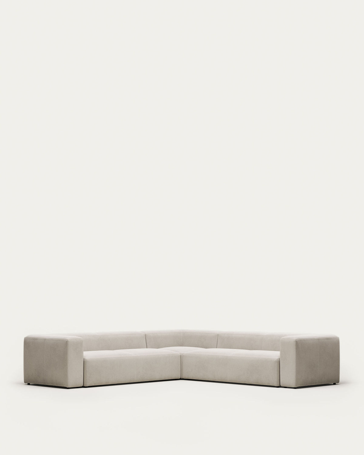 Blok 6-Sitzer-Ecksofa in Weiss 320 x 320 cm FR in Natur präsentiert im Onlineshop von KAQTU Design AG. Ecksofa ist von Kave Home