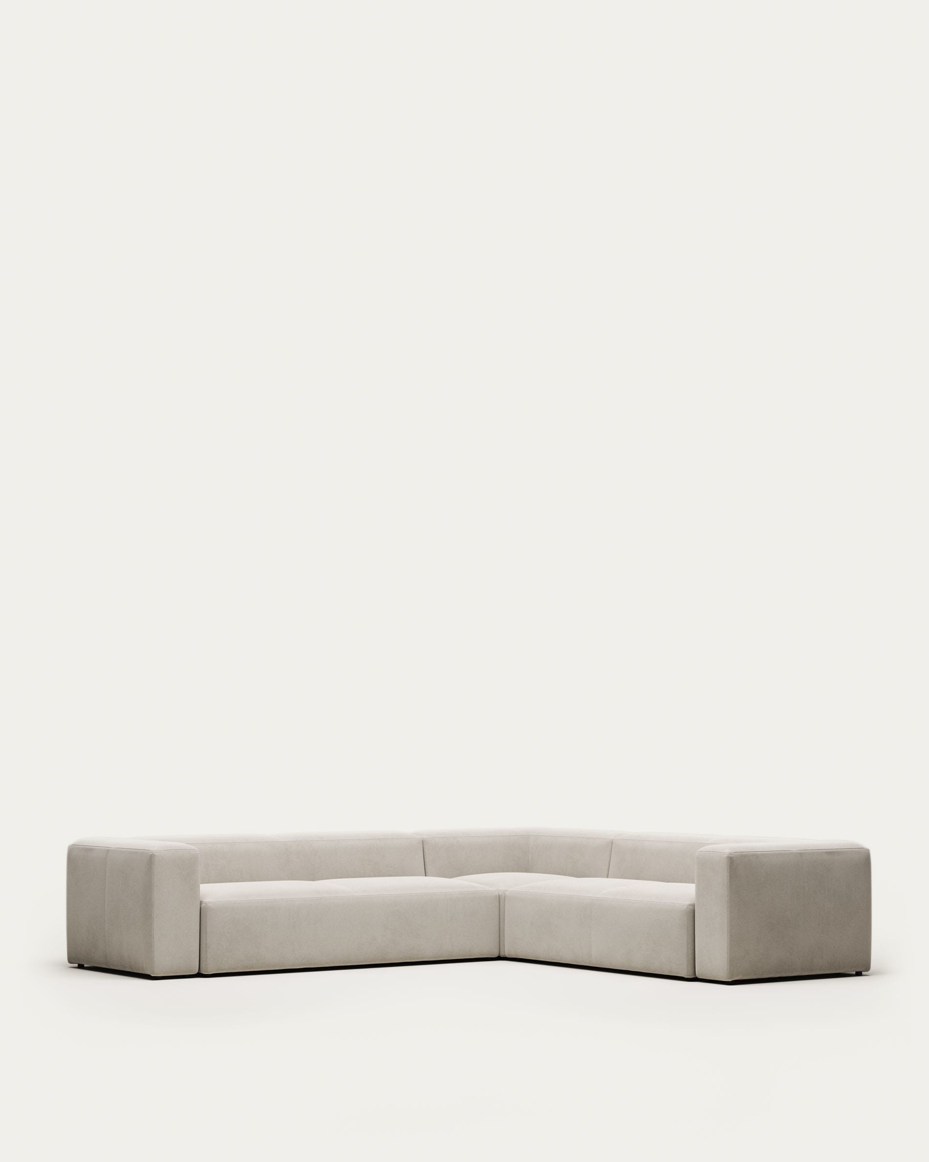 Elegantes Blok 5-Sitzer-Ecksofa in Beige von Kave Home: Komfort, Stil und Langlebigkeit für Ihr Wohnzimmer.