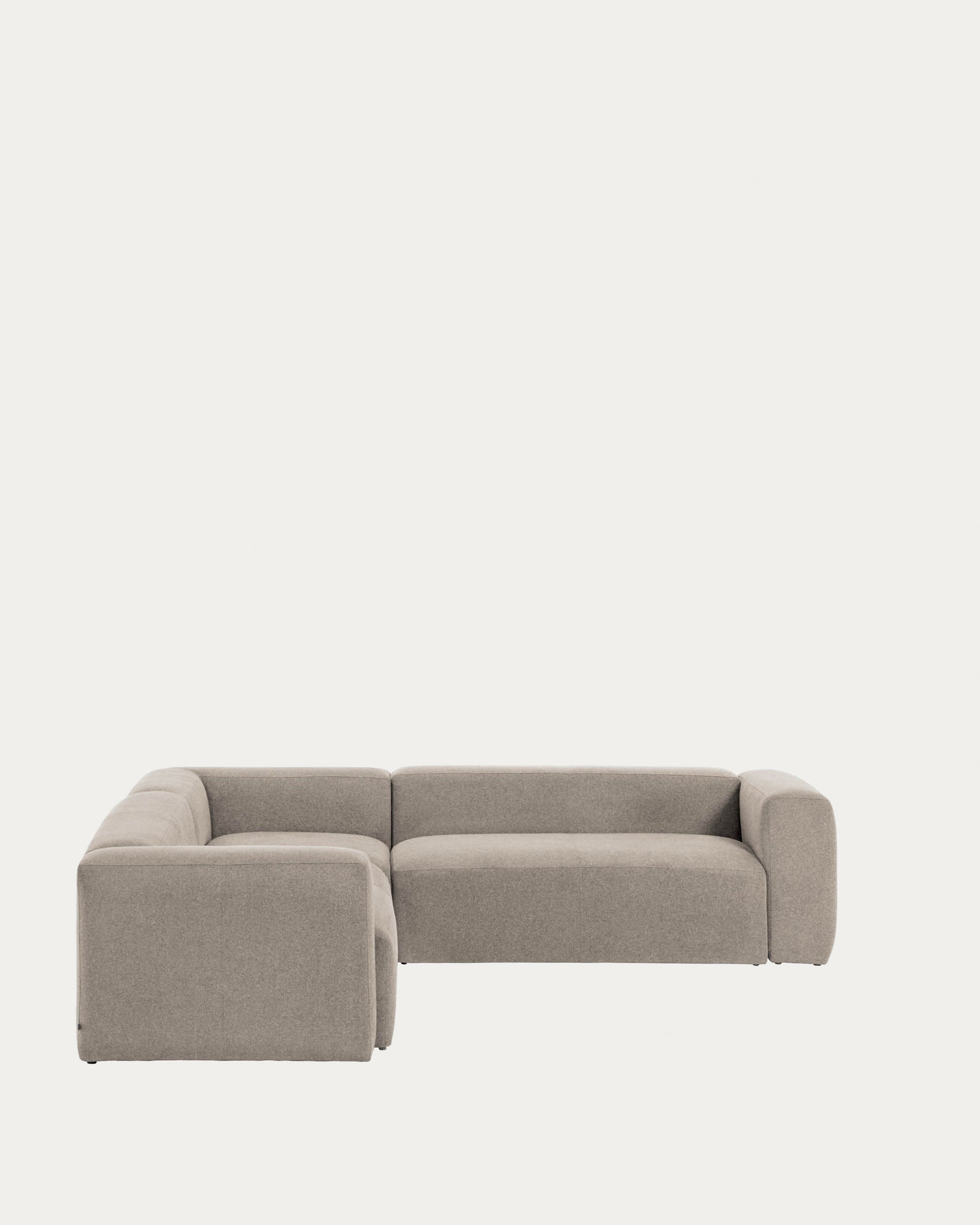 Elegantes Ecksofa in Beige, 5-Sitzer, 320x290 cm, komfortabel und stilvoll, ideal für moderne Wohnräume.