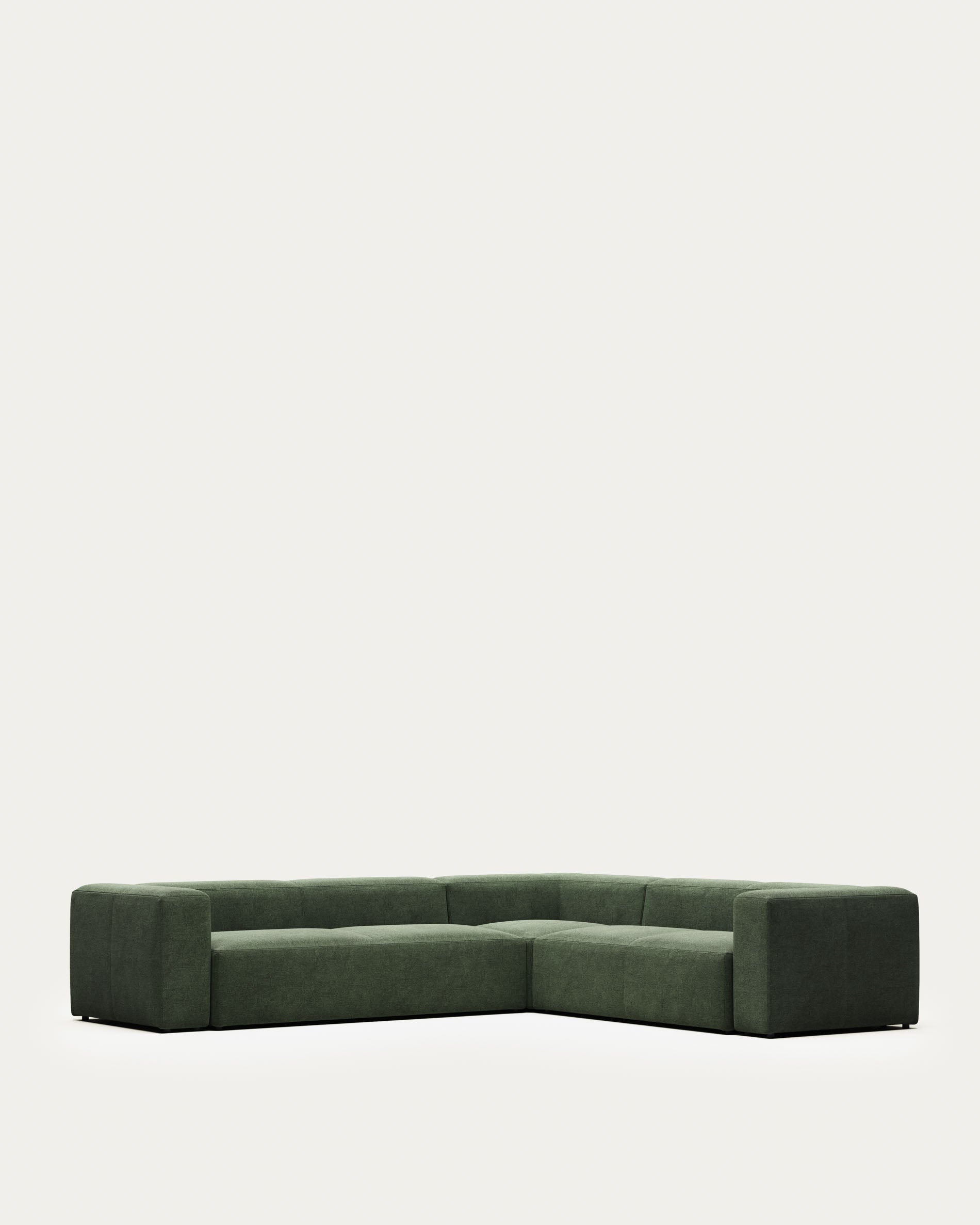 Blok 5-Sitzer-Ecksofa in Grün 320 x 290 cm / 290 x 320 cm FR in Grün präsentiert im Onlineshop von KAQTU Design AG. Ecksofa ist von Kave Home
