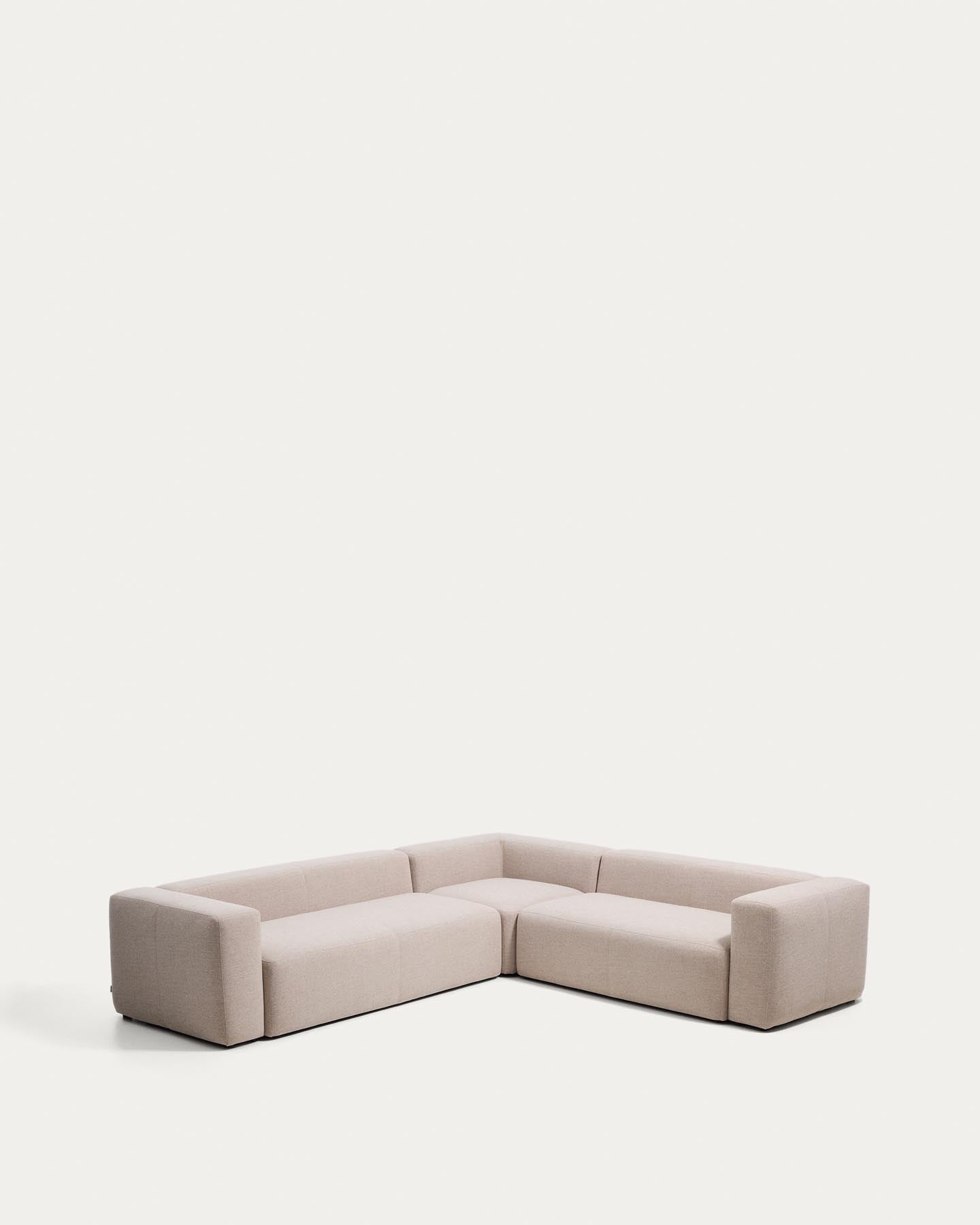 5-Sitzer-Ecksofa Blok in beiger Chenille, 320 x 290 cm / 290 x 320 cm, FSC Mix Credit in Beige präsentiert im Onlineshop von KAQTU Design AG. Ecksofa ist von Kave Home