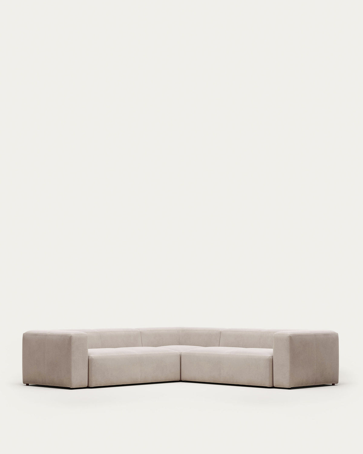 4-Sitzer-Ecksofa Blok mit beiger Chenille 290 x 290 cm FSC Mix Credit in Beige präsentiert im Onlineshop von KAQTU Design AG. Ecksofa ist von Kave Home
