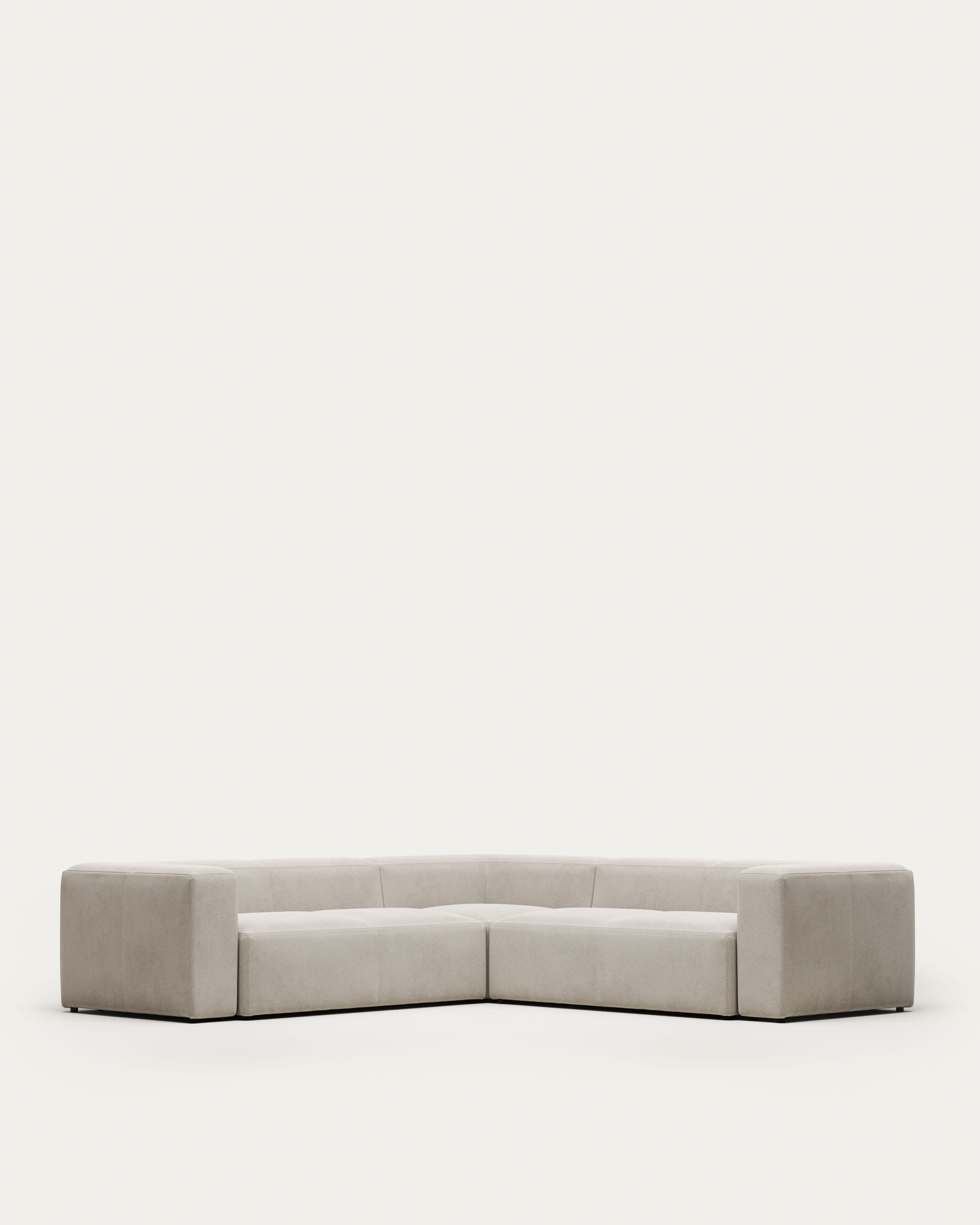 Elegantes, beiges Ecksofa (290x290 cm) von Kave Home: Komfort, Stil, FSC-zertifiziert, ideal für Familie und Freunde.