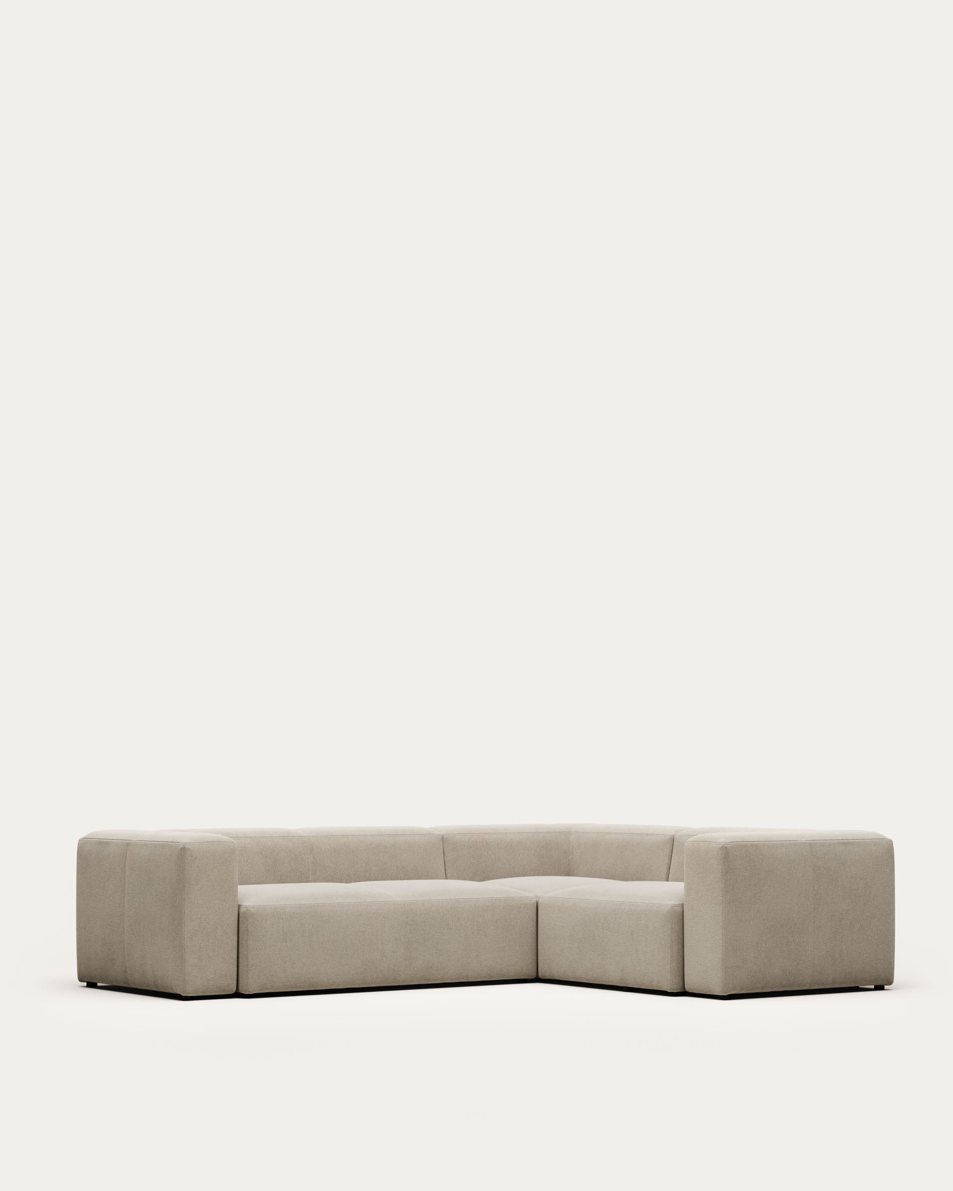 Blok 3-Sitzer Ecksofa beige 290 x 230 cm / 230 cm 290 cm FR in Beige präsentiert im Onlineshop von KAQTU Design AG. Ecksofa ist von Kave Home