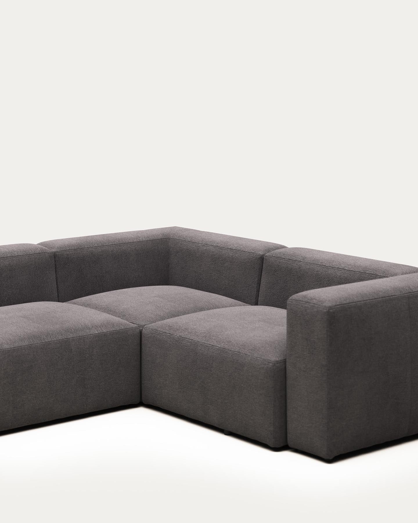 Blok 3-Sitzer Ecksofa grau 290 x 230 cm / 230 cm 290 cm FR in Grau präsentiert im Onlineshop von KAQTU Design AG. Ecksofa ist von Kave Home