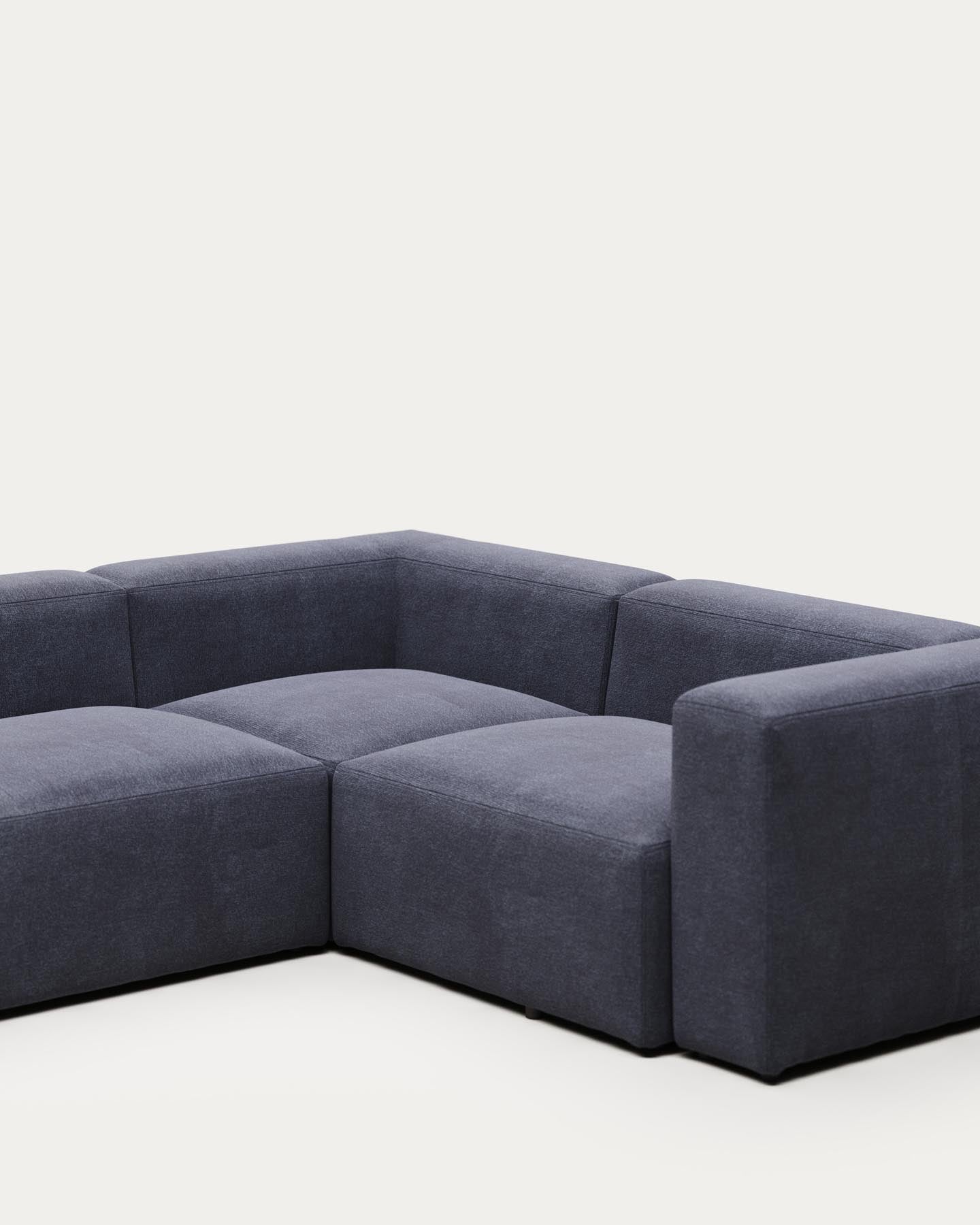 Blok 3-Sitzer Ecksofa blau 290 x 230 cm / 230 cm 290 cm FR in Blau präsentiert im Onlineshop von KAQTU Design AG. Ecksofa ist von Kave Home