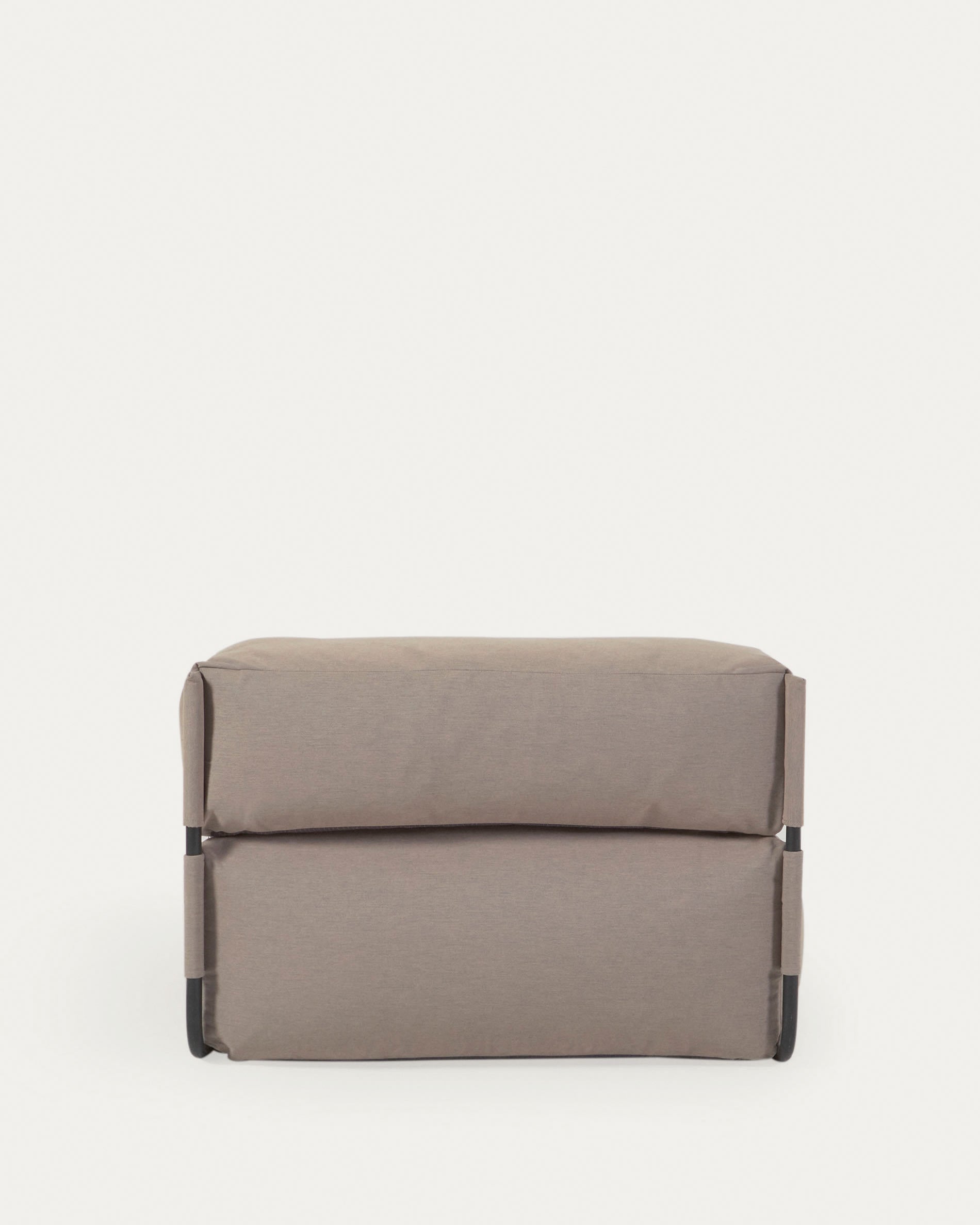 Modulares Outdoor-Pouf mit Rückenlehne in lebhaftem Grün. Perfekt für entspannte Stunden im Freien, 101x101cm, langlebig und pflegeleicht.