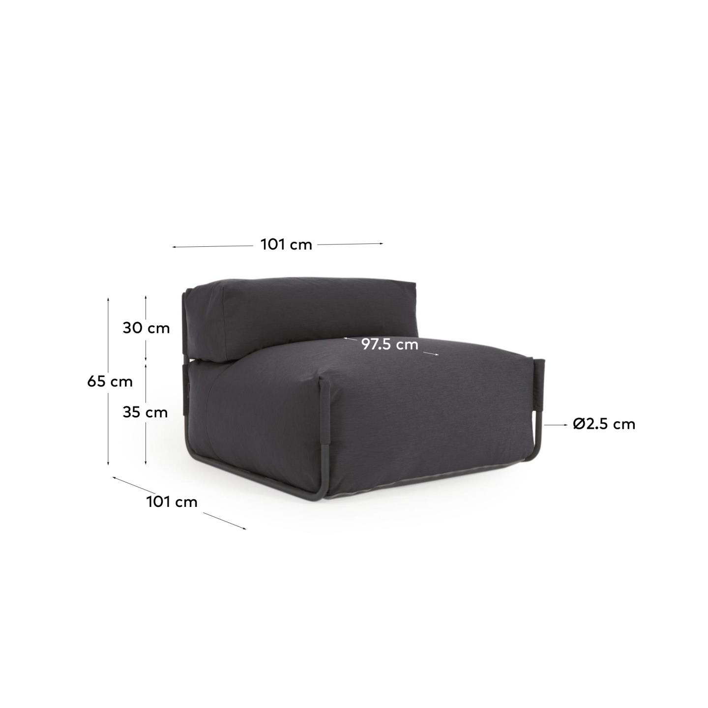 Elegantes, wetterfestes Outdoor-Sofa mit modularer Bauweise und ergonomischer Rückenlehne.