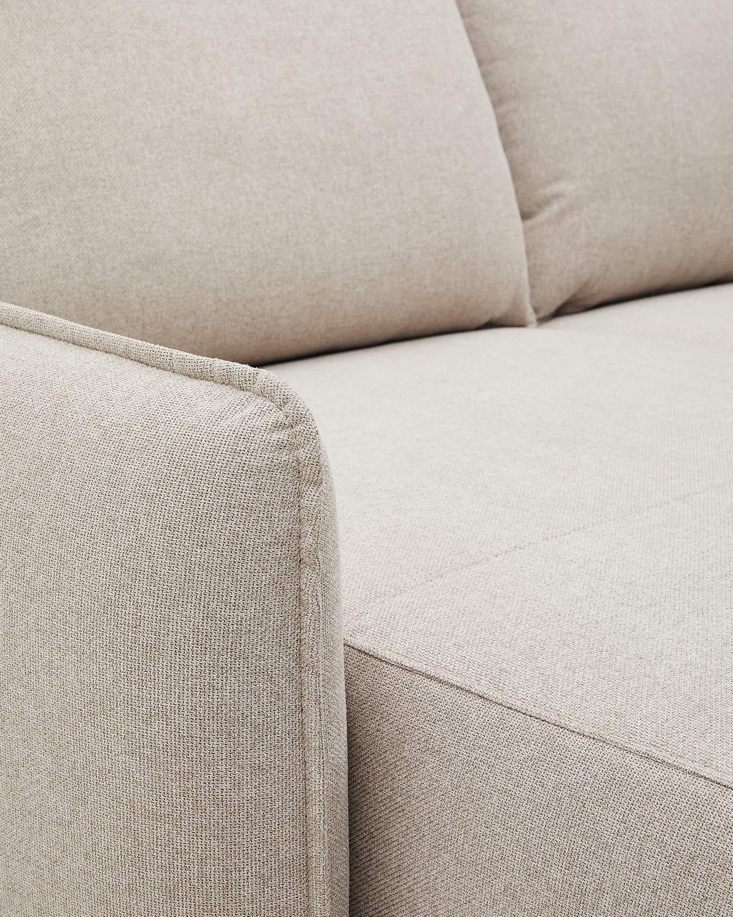 Stilvolles Carlota 3-Sitzer-Sofa mit Chaiselongue, beige, 262 cm, FSC-zertifiziert, von Kave Home, perfekt für Ihr Zuhause.