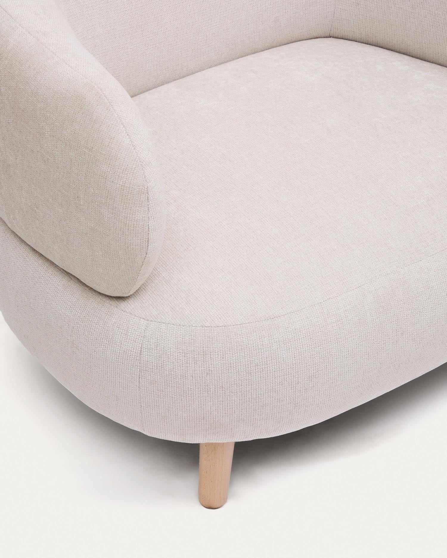 Stilvoller Luisa Sessel in edler Chenille-Optik, 90 cm breit, mit robusten Buchenbeinen für höchsten Komfort und Eleganz in Ihrem Wohnzimmer.