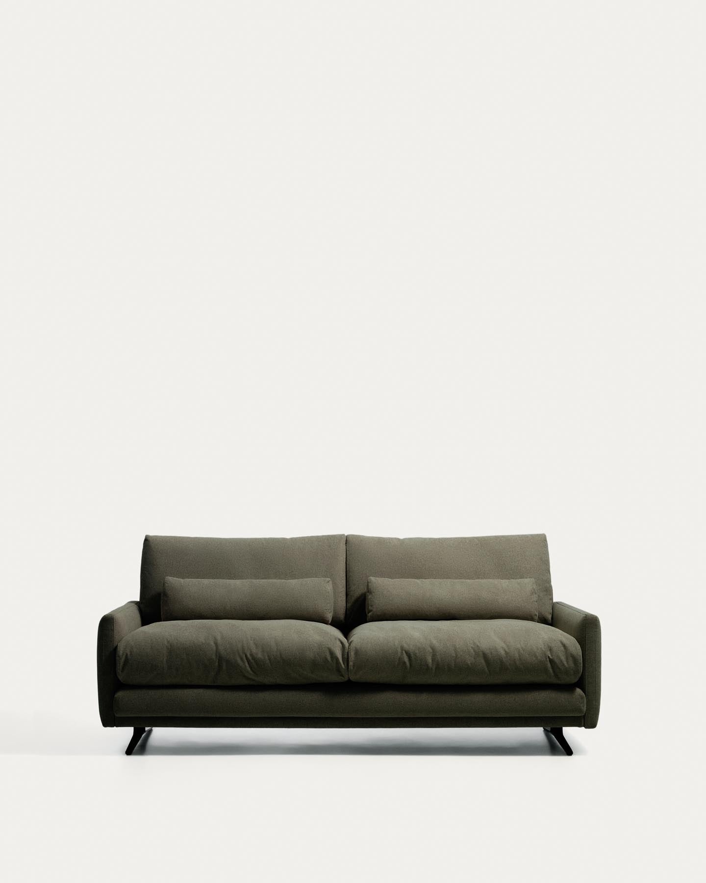 2-Sitzer-Sofa Veliro, schwer entflammbar, in Dunkelgrün mit Stahlbeinen mit schwarzem Finish, 210 cm, FSC Mix Credit in Dunkelgrün präsentiert im Onlineshop von KAQTU Design AG. 2er Sofa ist von Kave Home