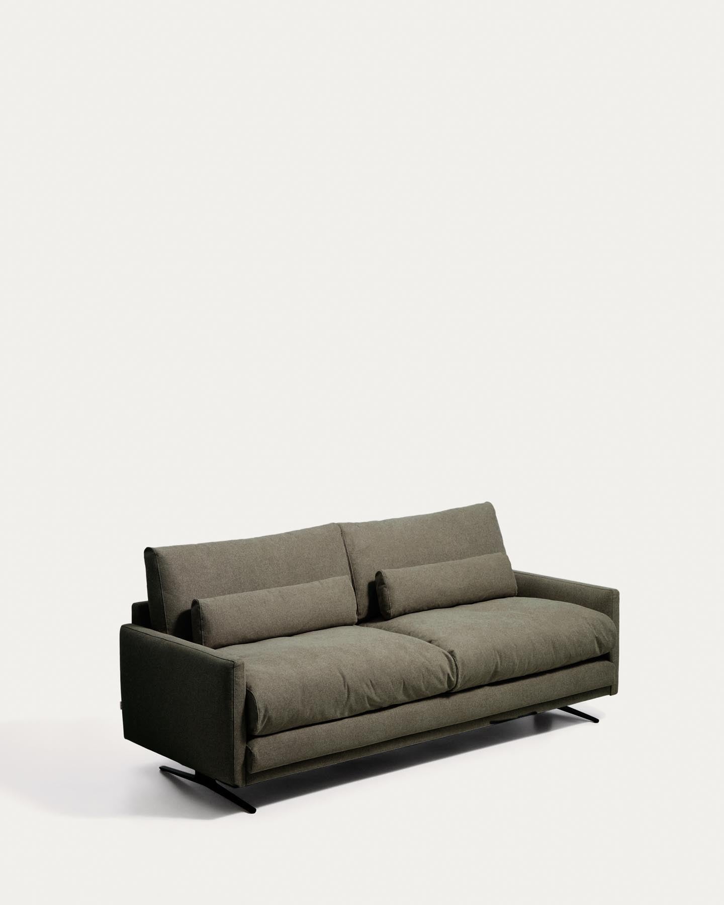 2-Sitzer-Sofa Veliro, schwer entflammbar, in Dunkelgrün mit Stahlbeinen mit schwarzem Finish, 210 cm, FSC Mix Credit in Dunkelgrün präsentiert im Onlineshop von KAQTU Design AG. 2er Sofa ist von Kave Home