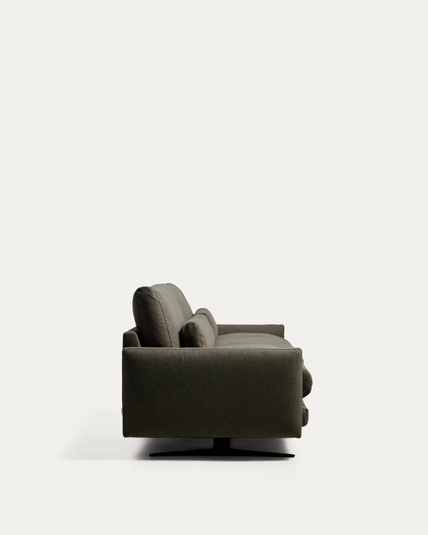 2-Sitzer-Sofa Veliro, schwer entflammbar, in Dunkelgrün mit Stahlbeinen mit schwarzem Finish, 210 cm, FSC Mix Credit in Dunkelgrün präsentiert im Onlineshop von KAQTU Design AG. 2er Sofa ist von Kave Home