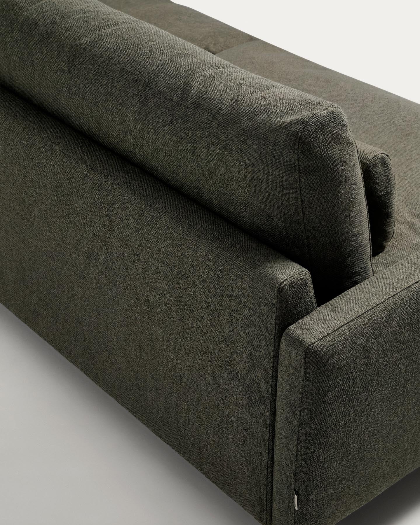 3-Sitzer-Sofa Veliro, schwer entflammbar, in Dunkelgrün mit Stahlbeinen mit schwarzem Finish, 240 cm, FSC Mix Credit in Dunkelgrün präsentiert im Onlineshop von KAQTU Design AG. 3er Sofa ist von Kave Home