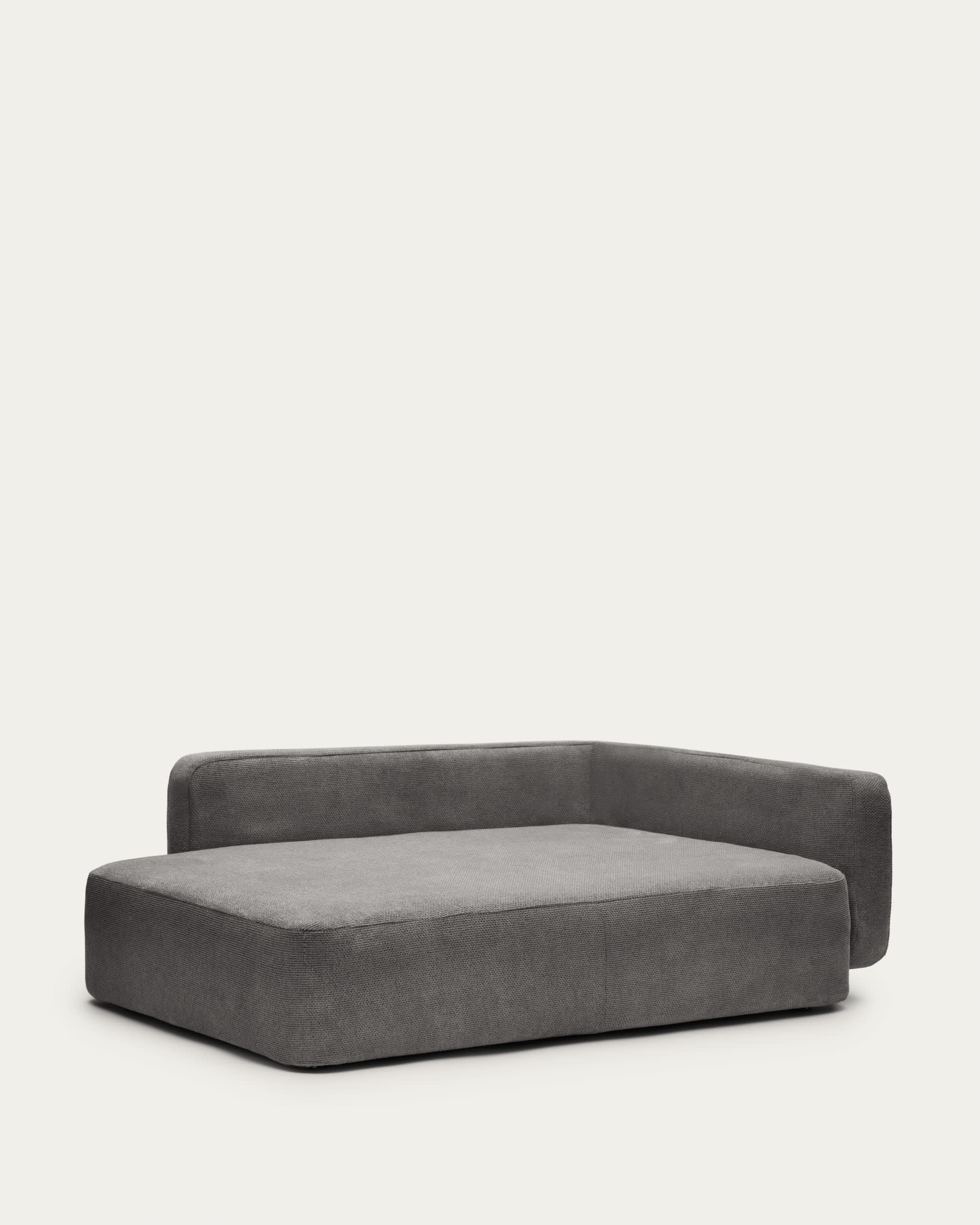 Dunkelgrauer Haustierbettbezug 73x98 cm von Kave Home, stilvoll und bequem, perfekt für große Haustiere und modernes Wohndesign.