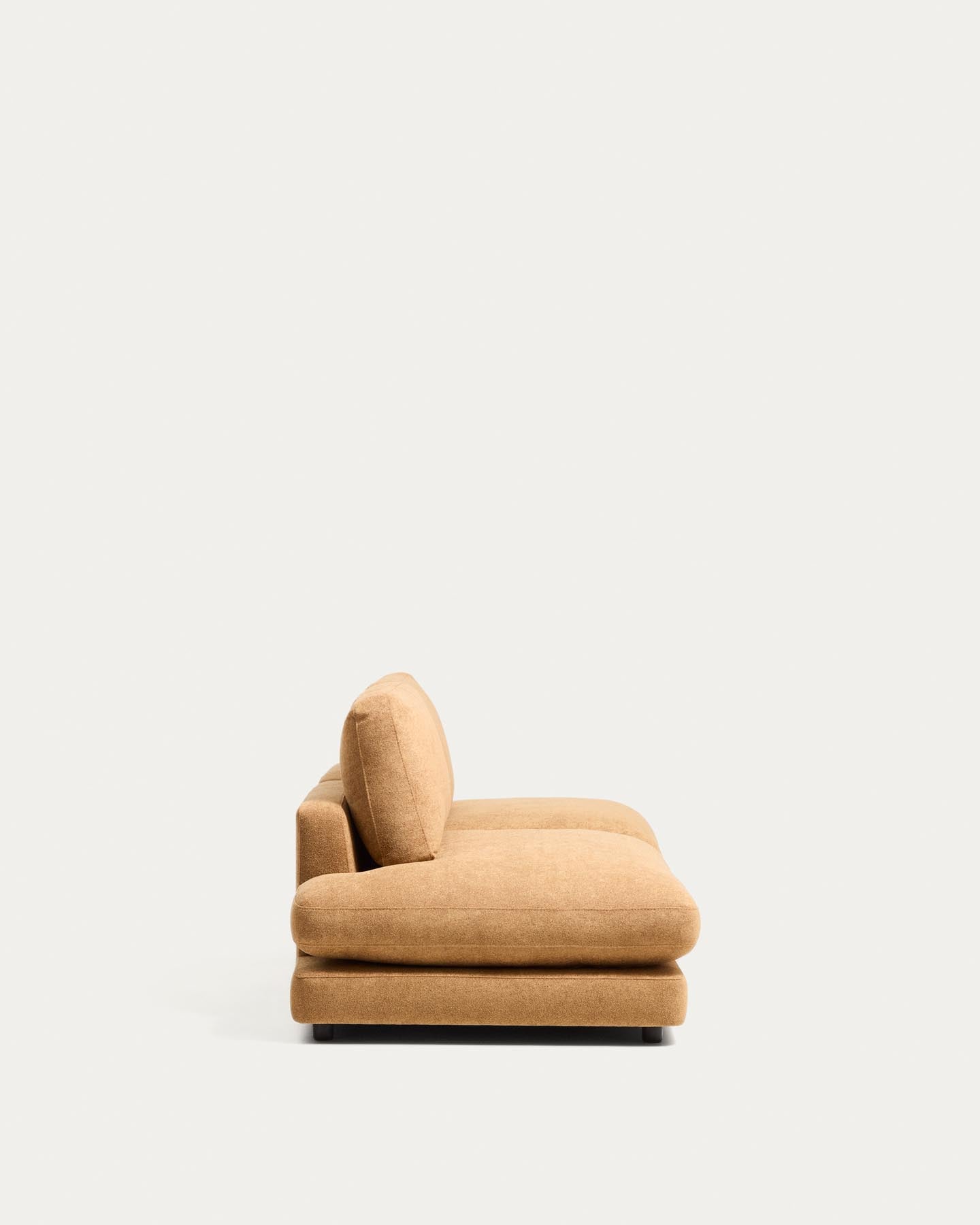 3-Sitzer-Modularsofa Gala aus senfgelbem Microbouclé, FSC Mix Credit, 240 cm in Senfgelb präsentiert im Onlineshop von KAQTU Design AG. 3er Sofa ist von Kave Home