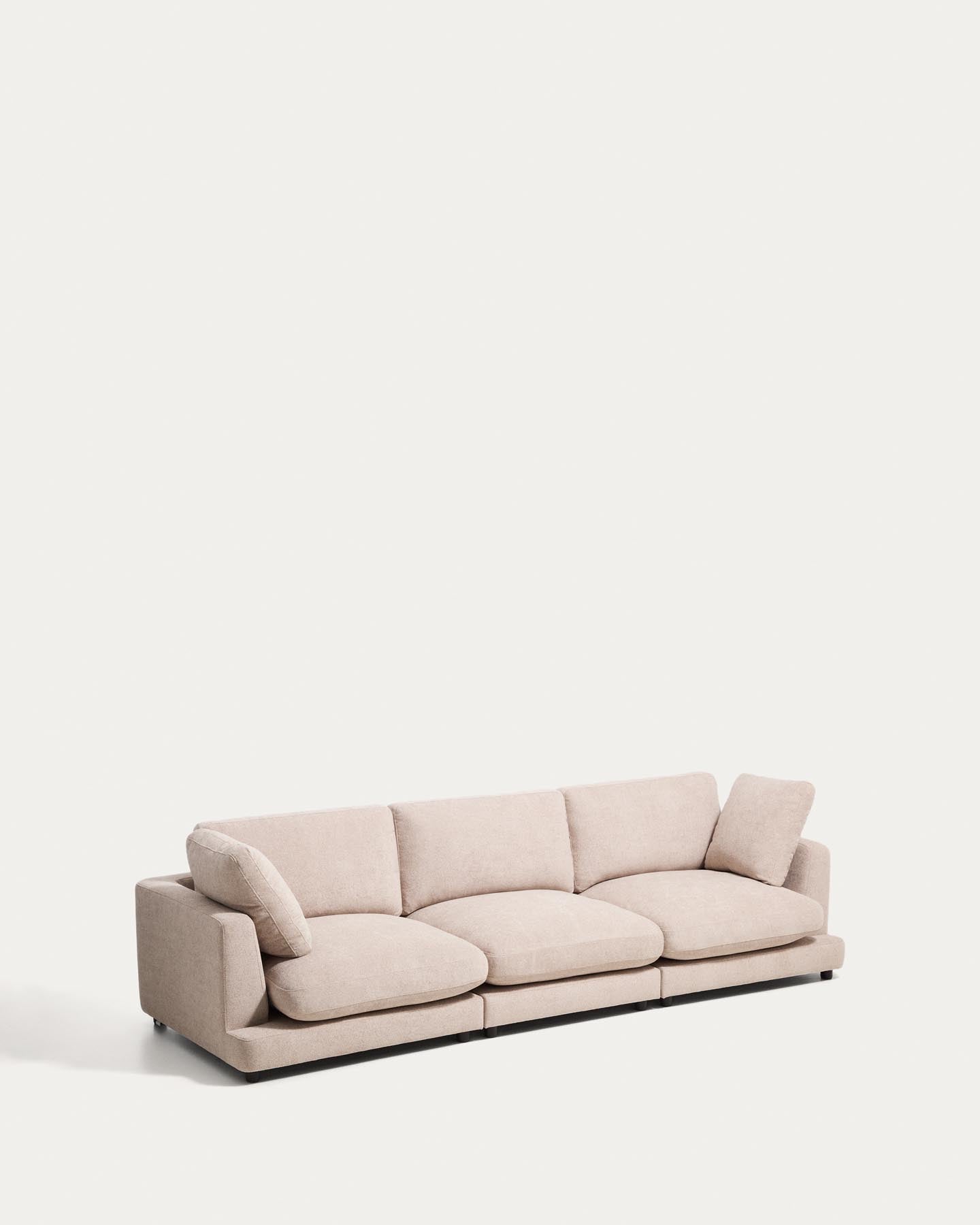 4-Sitzer-Sofa Gala aus beigem Microbouclé, FSC Mix Credit, 300 cm in Beige präsentiert im Onlineshop von KAQTU Design AG. 4er Sofa ist von Kave Home