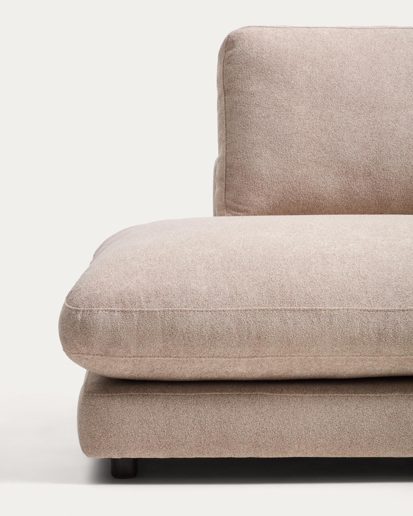 4-Sitzer-Modularsofa Gala mit Randmodul links aus beigem Microbouclé, FSC Mix Credit, 315 cm in Beige präsentiert im Onlineshop von KAQTU Design AG. 4er Sofa ist von Kave Home