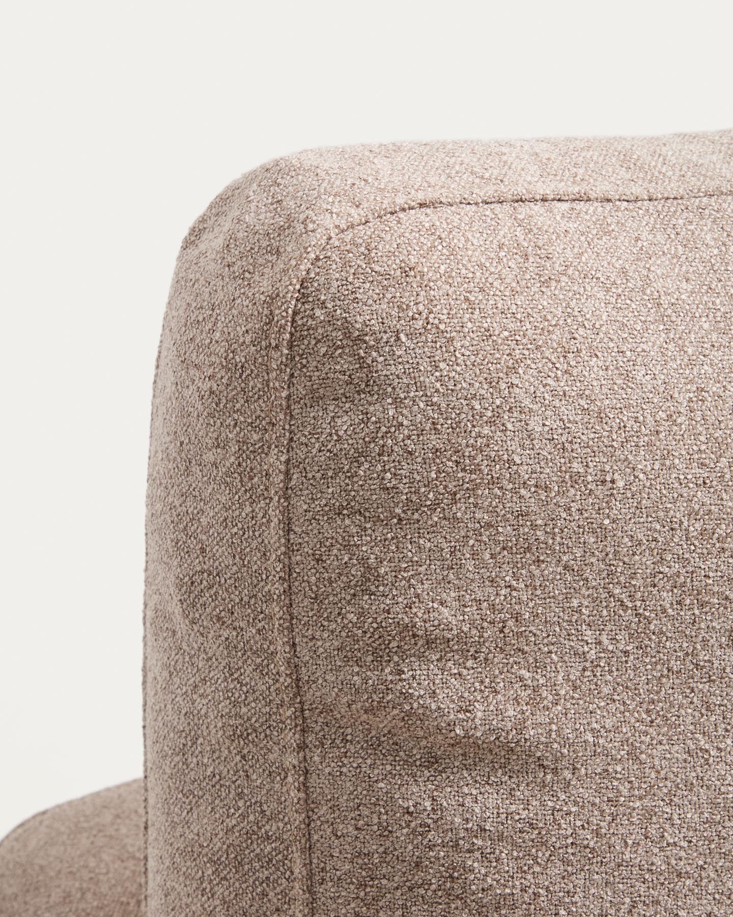 4-Sitzer-Modularsofa Gala mit Randmodul links aus beigem Microbouclé, FSC Mix Credit, 315 cm in Beige präsentiert im Onlineshop von KAQTU Design AG. 4er Sofa ist von Kave Home