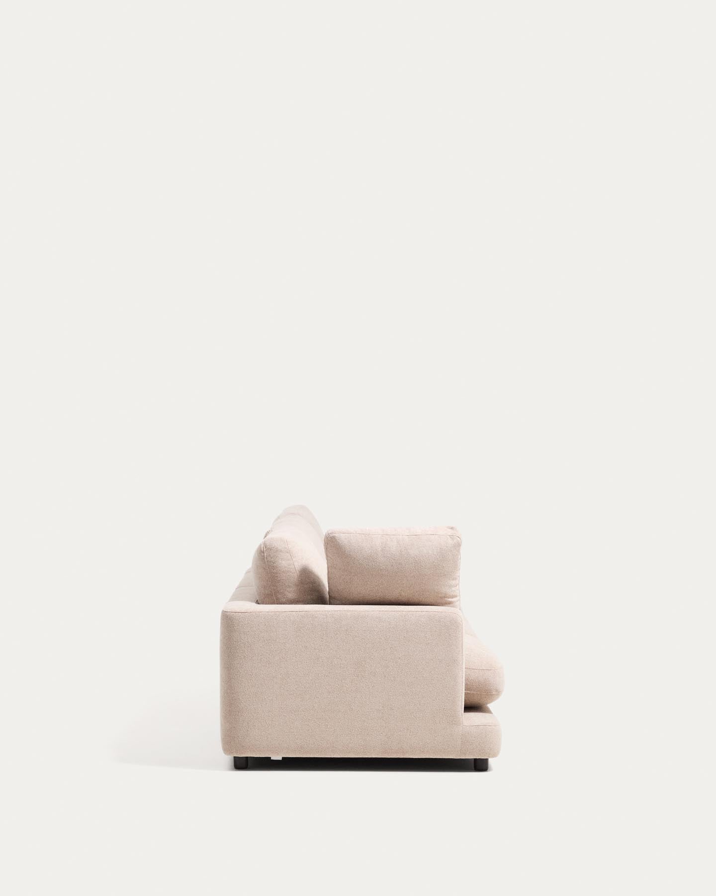 4-Sitzer-Modularsofa Gala mit Randmodul rechts aus beigem Microbouclé, FSC Mix Credit, 315 cm in Beige präsentiert im Onlineshop von KAQTU Design AG. 4er Sofa ist von Kave Home