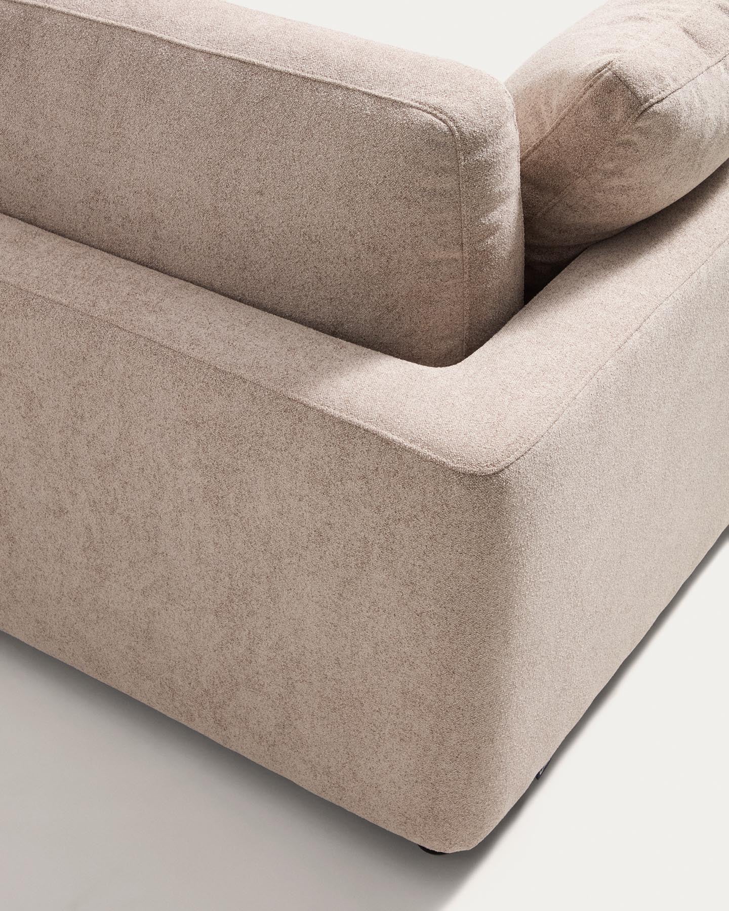 4-Sitzer-Sofa Gala aus Microbouclé mit Chaiselongue links in Beige, FSC Mix Credit, 300 cm in Beige präsentiert im Onlineshop von KAQTU Design AG. L-Sofa links ist von Kave Home