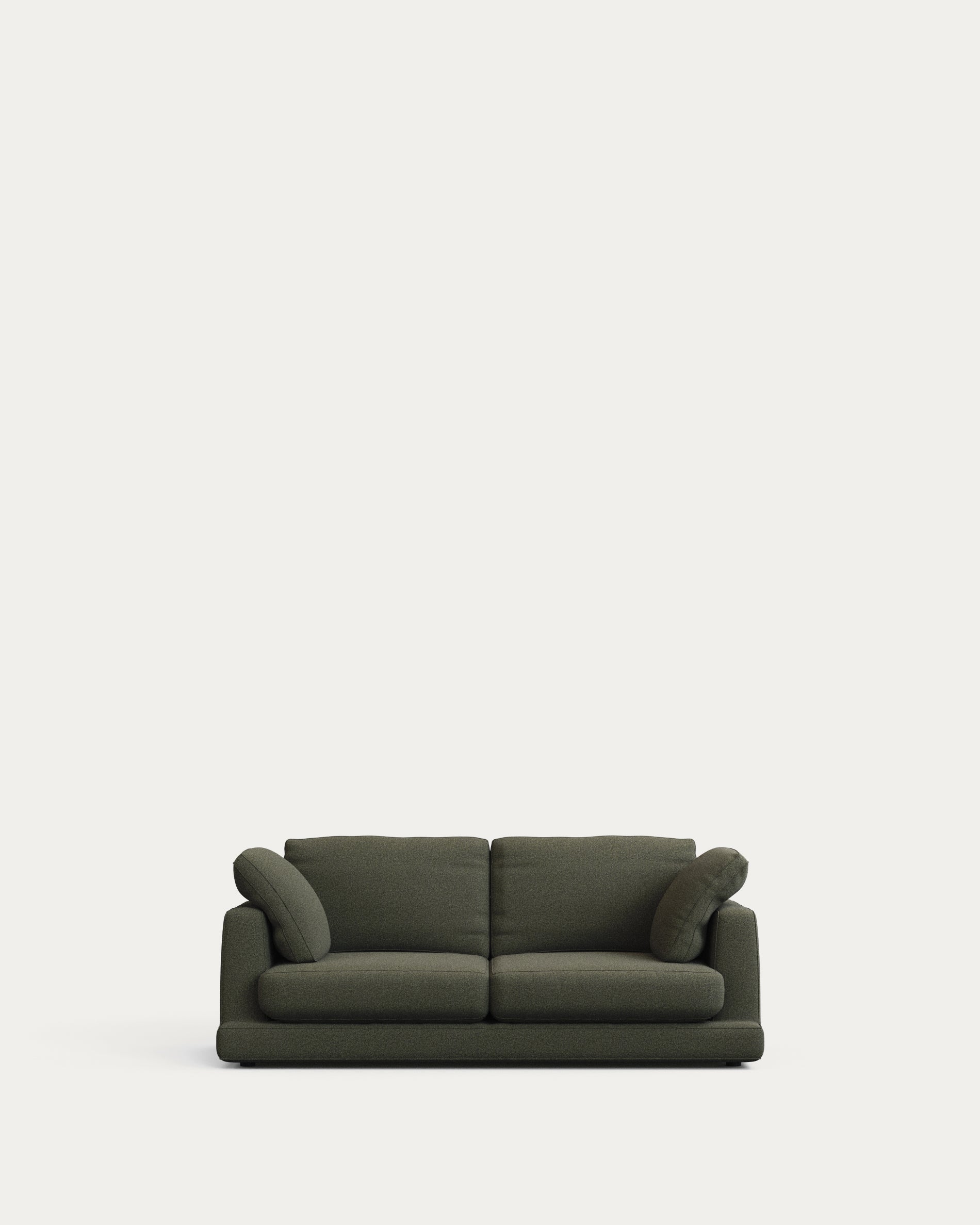 Gala 3-Sitzer-Sofa aus dunkelgrüner Chenille FSC Mix Credit 210 cm in Dunkelgrün präsentiert im Onlineshop von KAQTU Design AG. 3er Sofa ist von Kave Home