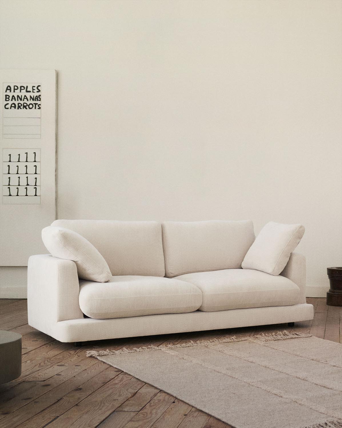 3-Sitzer-Sofa Gala mit beiger Chenille FSC Mix Credit 210 cm