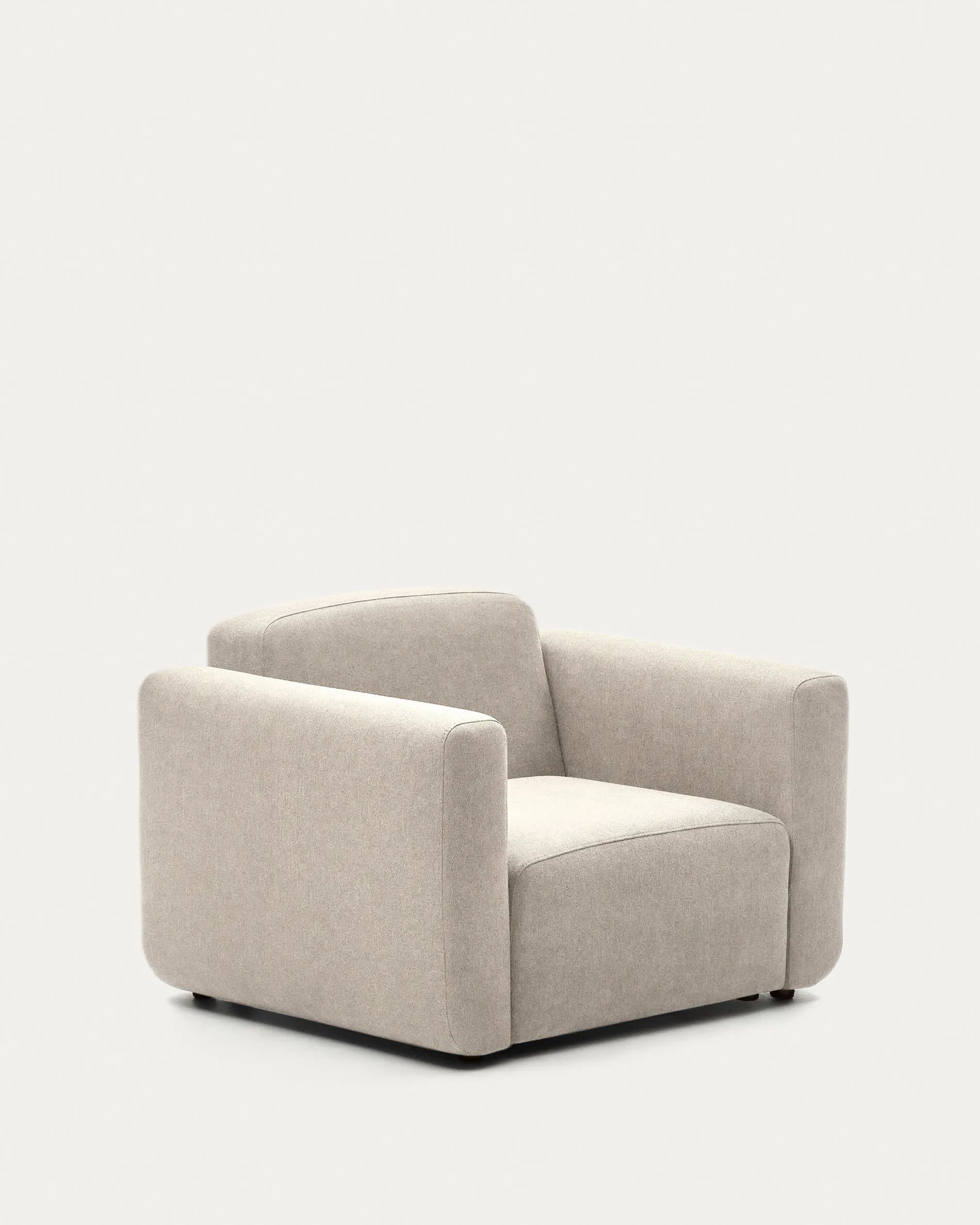 Modularer Sessel Neom in Beige von Kave Home, FSC-zertifiziert, modern, nachhaltig und perfekt für flexible Wohnräume.
