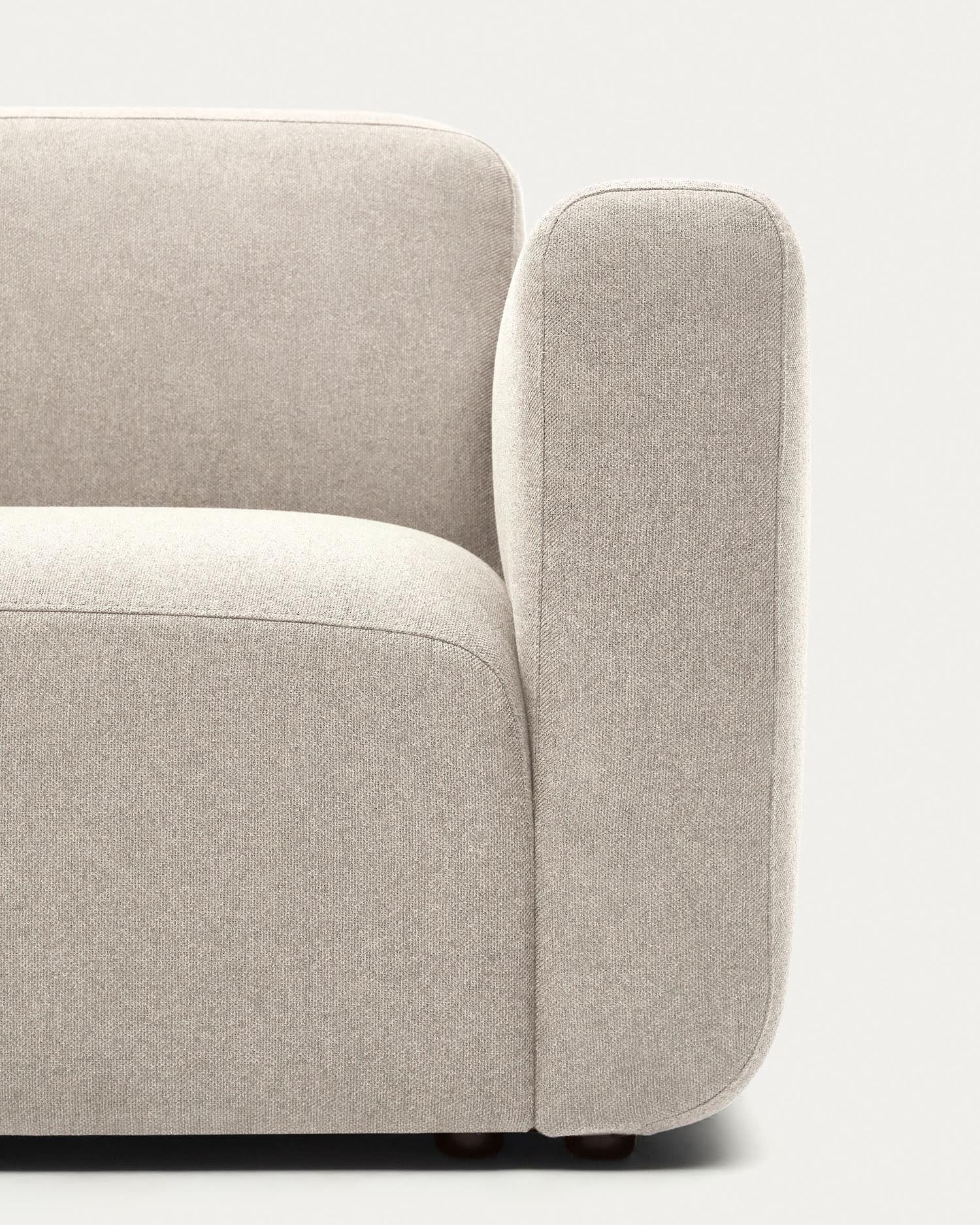 Modularer Sessel Neom in Beige von Kave Home, FSC-zertifiziert, stilvoll, nachhaltig und ideal für moderne Wohnräume.
