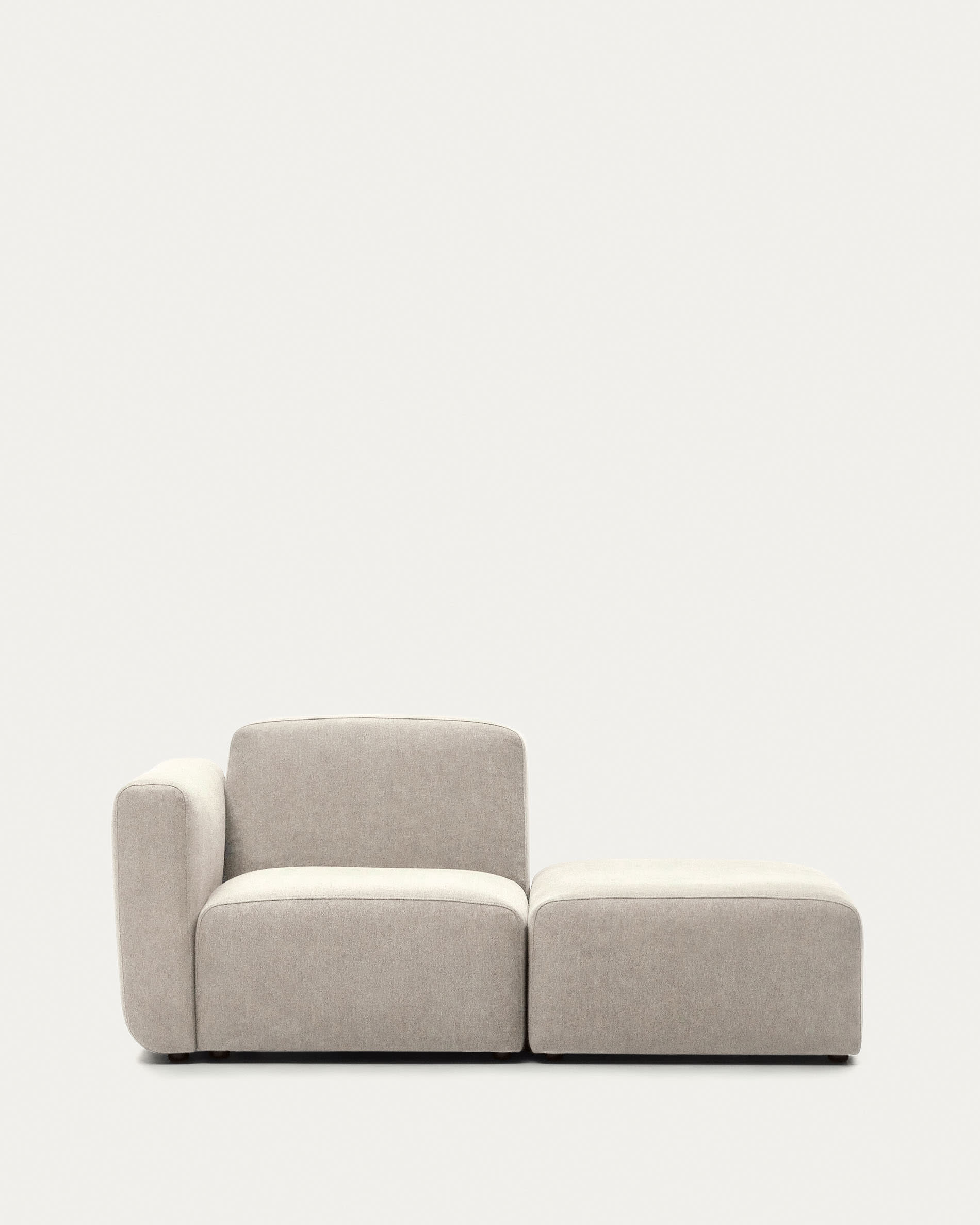 Elegantes, modulares 1-Sitzer-Sofa in Beige, 169 cm, aus FSC-zertifiziertem Holz. Flexibel, komfortabel, umweltfreundlich.