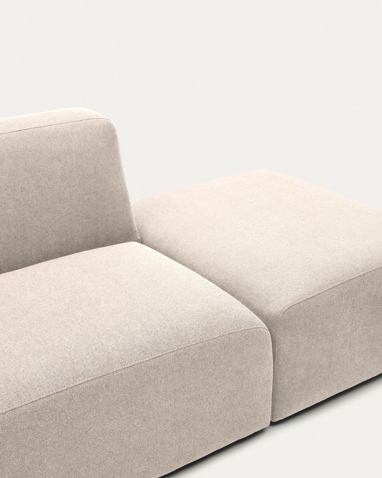 Elegantes, modulares 1-Sitzer-Sofa in Beige, 169 cm, aus FSC-zertifiziertem Holz für flexible Wohnraumgestaltung.