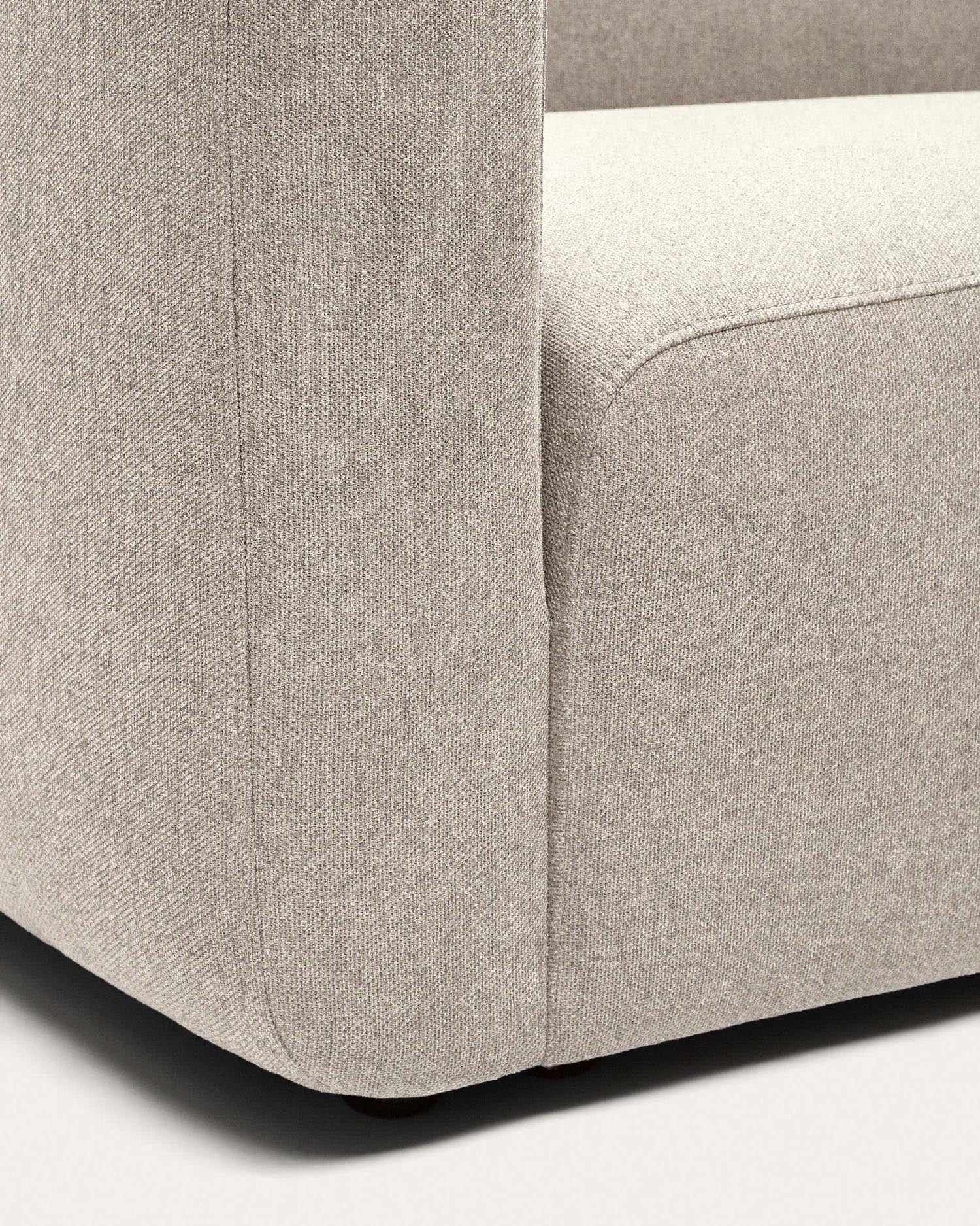 Elegantes, modulares 1-Sitzer-Sofa in Beige, 169 cm, aus FSC-zertifiziertem Holz für flexible Wohnraumgestaltung.