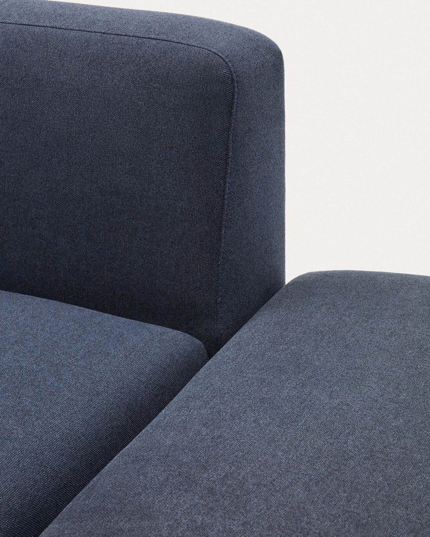 Elegantes, modulares 1-Sitzer-Sofa in Blau, nachhaltig aus FSC-zertifiziertem Holz, bietet Flexibilität und Komfort.